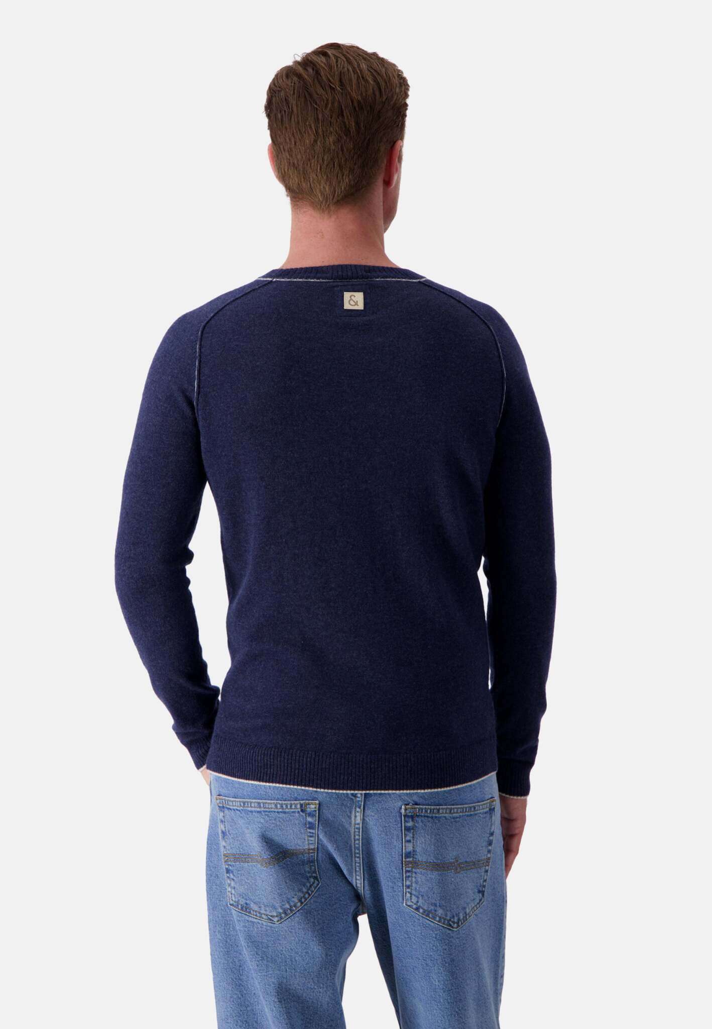 Roundneck-Merino Blend in Navy Pullover Colours and Sons