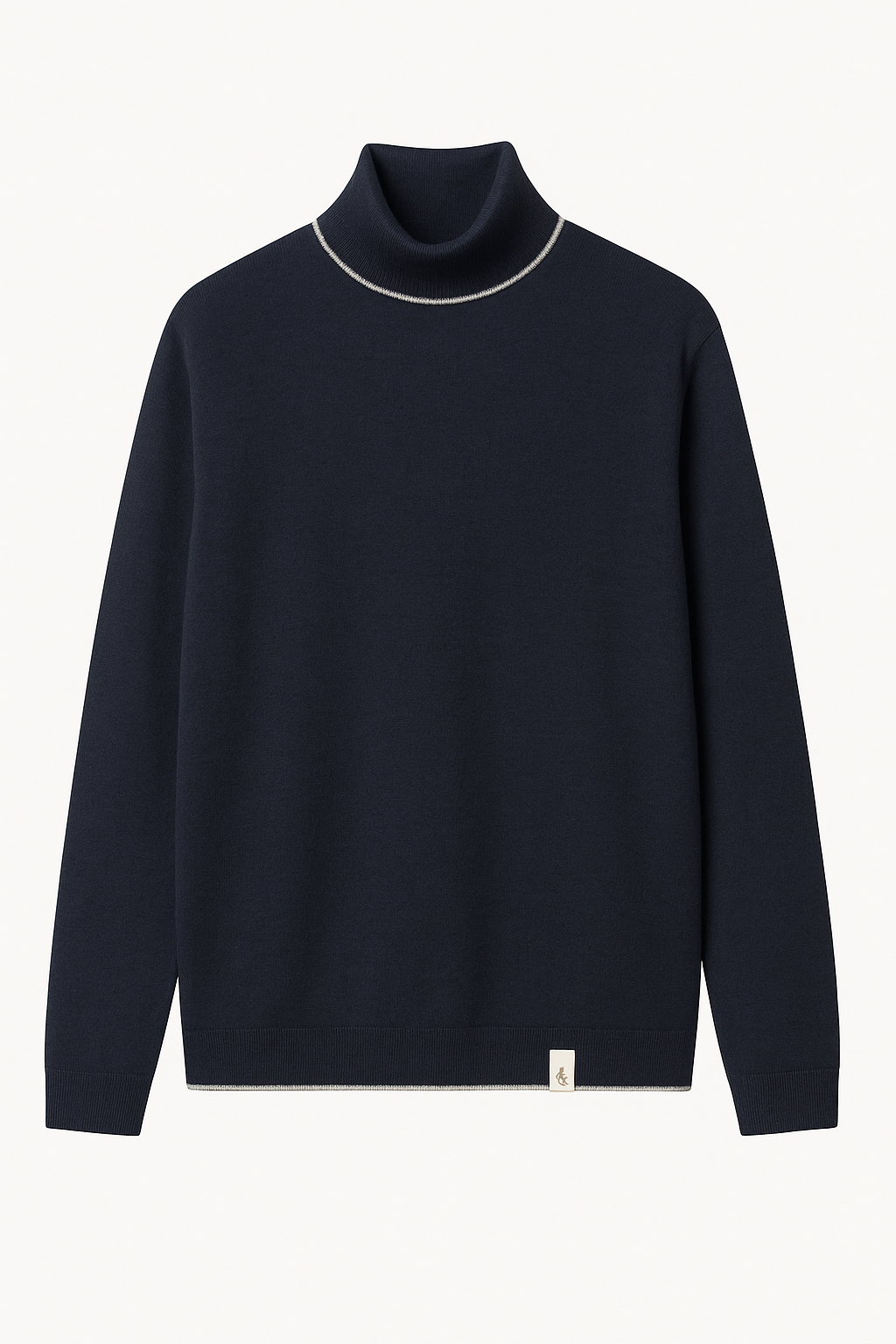 Turleneck-Merino Blend in Navy