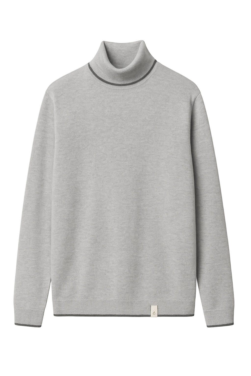 Turleneck-Merino Blend in Silver