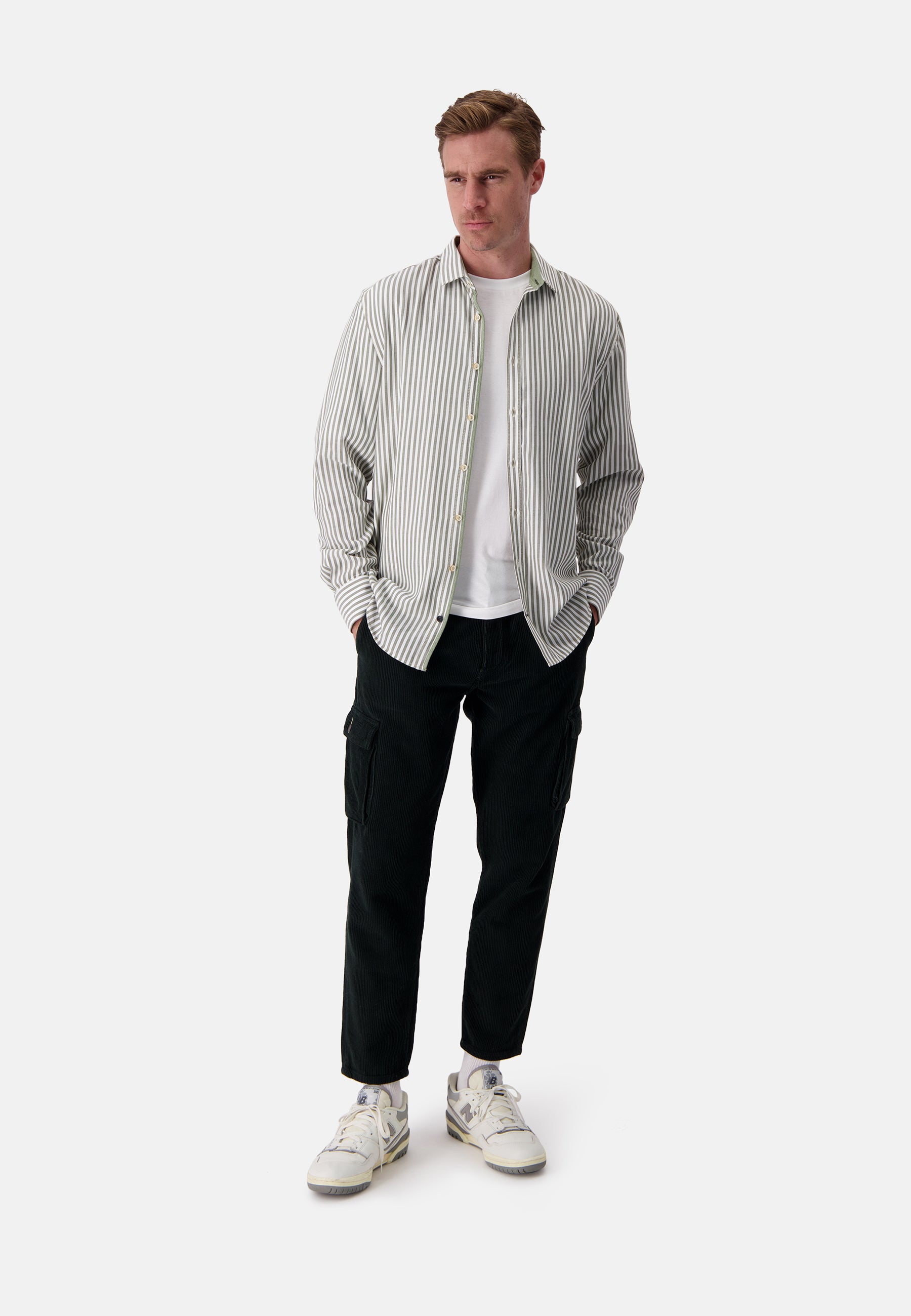 Shirt-Brushed Twill Stripes in Hunter Stripes Hemden Colours and Sons