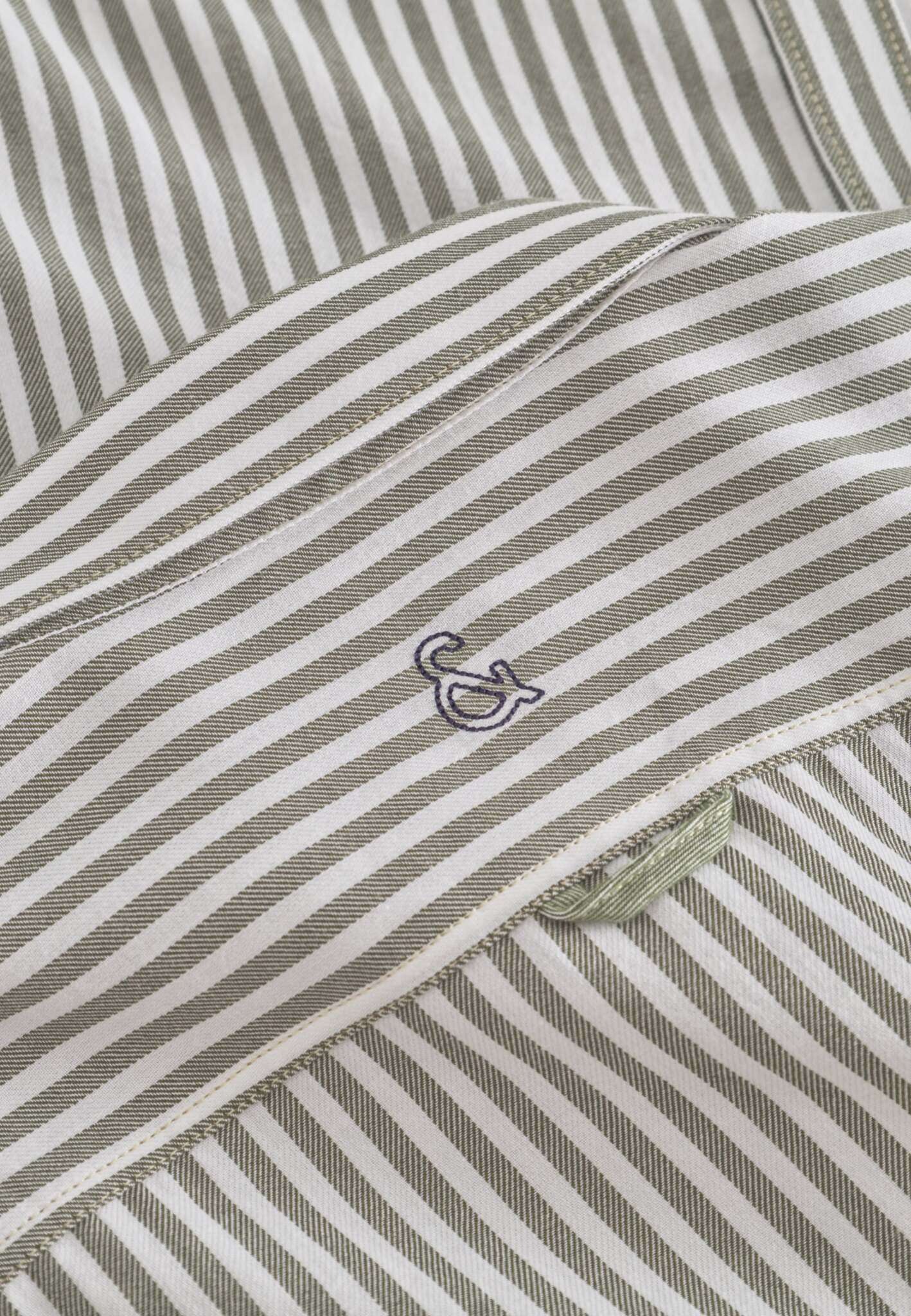 Shirt-Brushed Twill Stripes in Hunter Stripes Hemden Colours and Sons