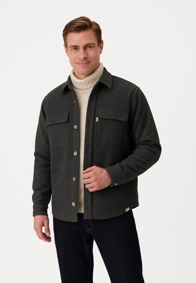 Worker Jacket-Soft Touch in Grey Hemden Colours and Sons