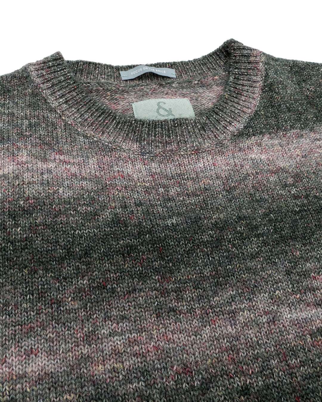 Roundneck Degradé in Moss Stripes Pullover Colours and Sons   
