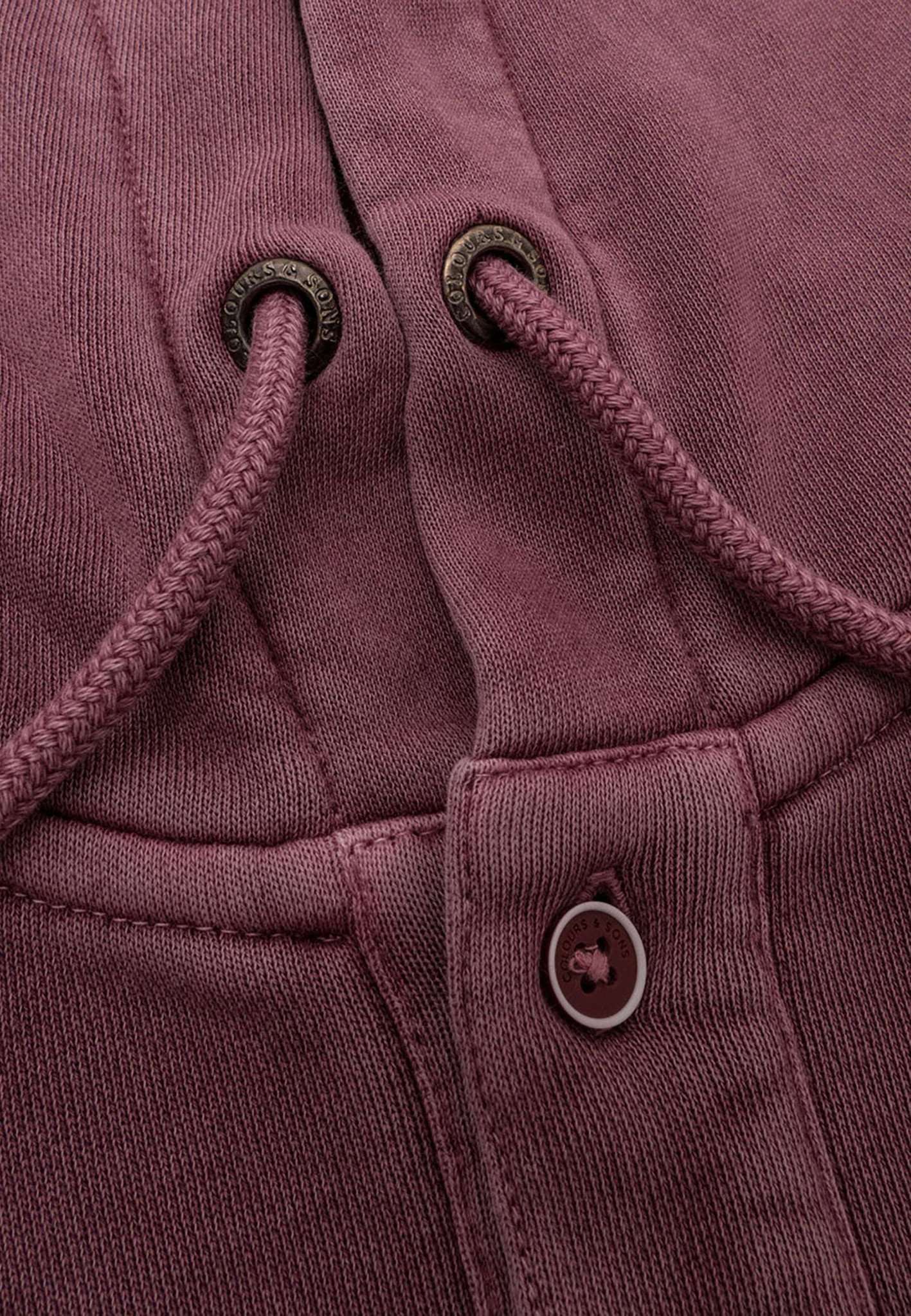 Hoodie-Serafino Pigment Dyed in Wild Ginger Kapuzenpullover Colours and Sons   