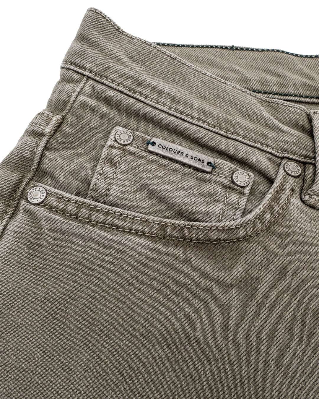 Pants Natural Dye Cropped in Khaki Hosen Colours and Sons   