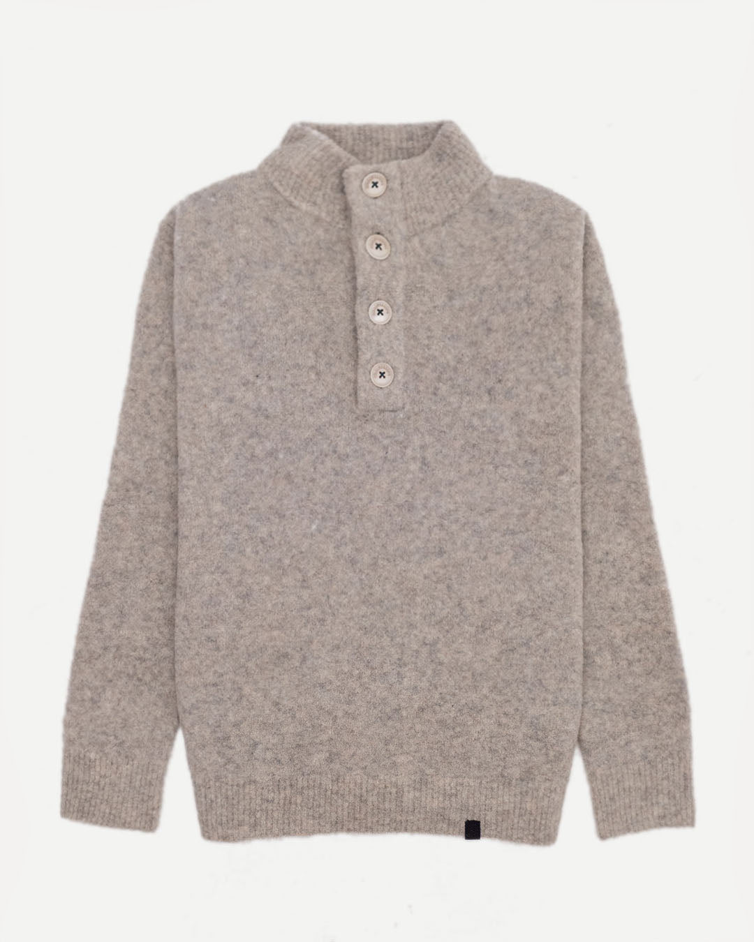 Troyer-Button Bouclé in Sand Pullover Colours and Sons   