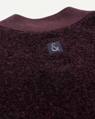 Cardigan-Button Bouclé in Burgundy Strickjacken Colours and Sons   