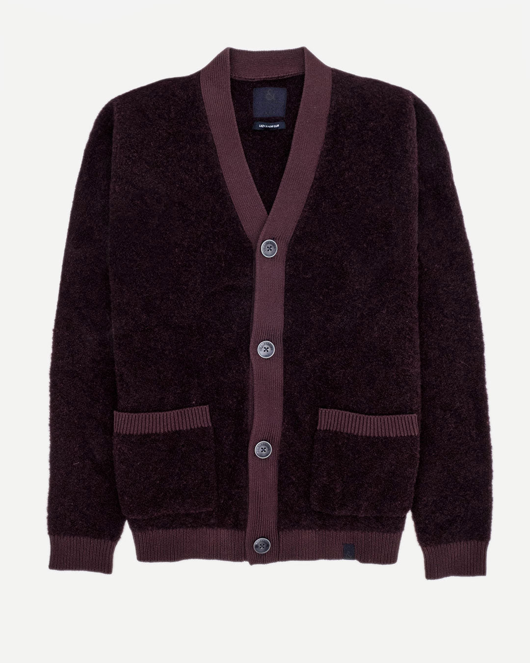 Cardigan-Button Bouclé in Burgundy Strickjacken Colours and Sons   