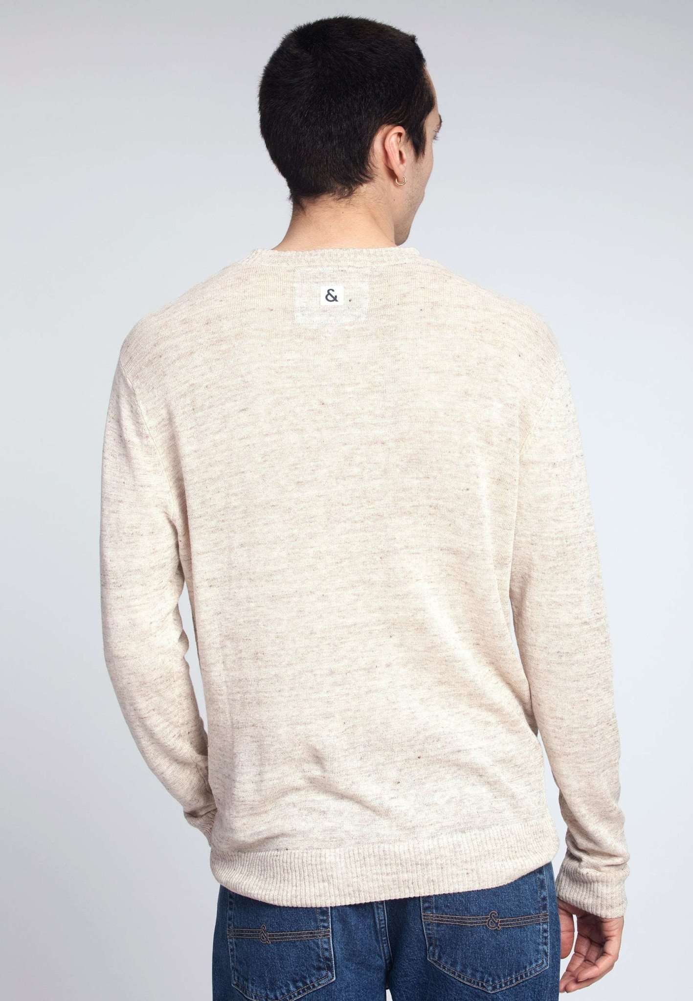 Roundneck Pure Linen in Light Beige Pullover Colours and Sons   