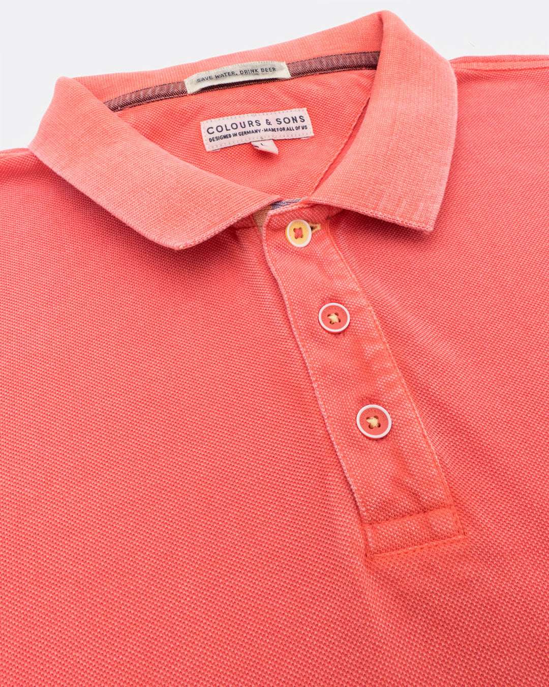 Polo Washed in Salmon Polos Colours and Sons   