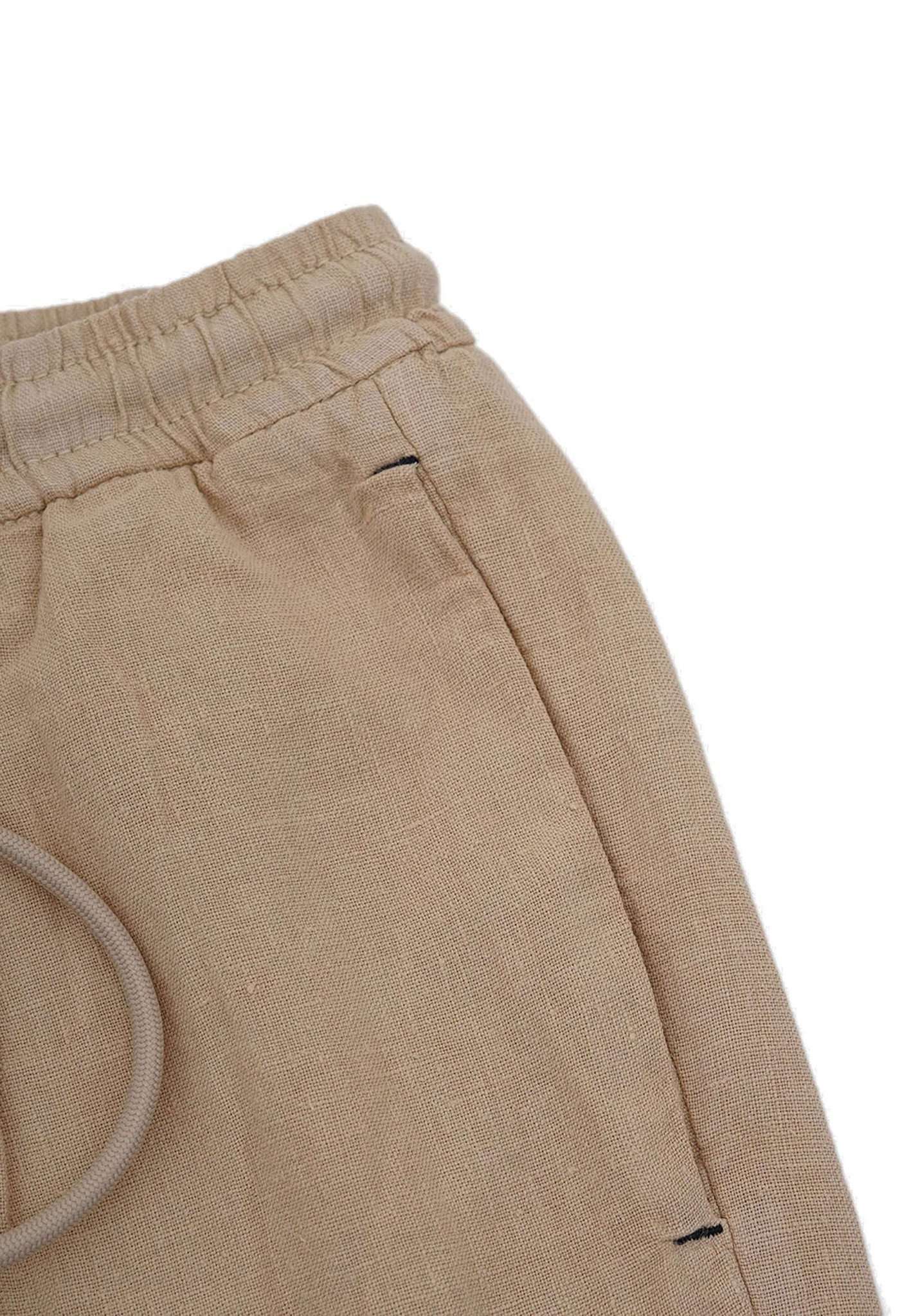 Pants Cropped Linen in Light Beige Hosen Colours and Sons   