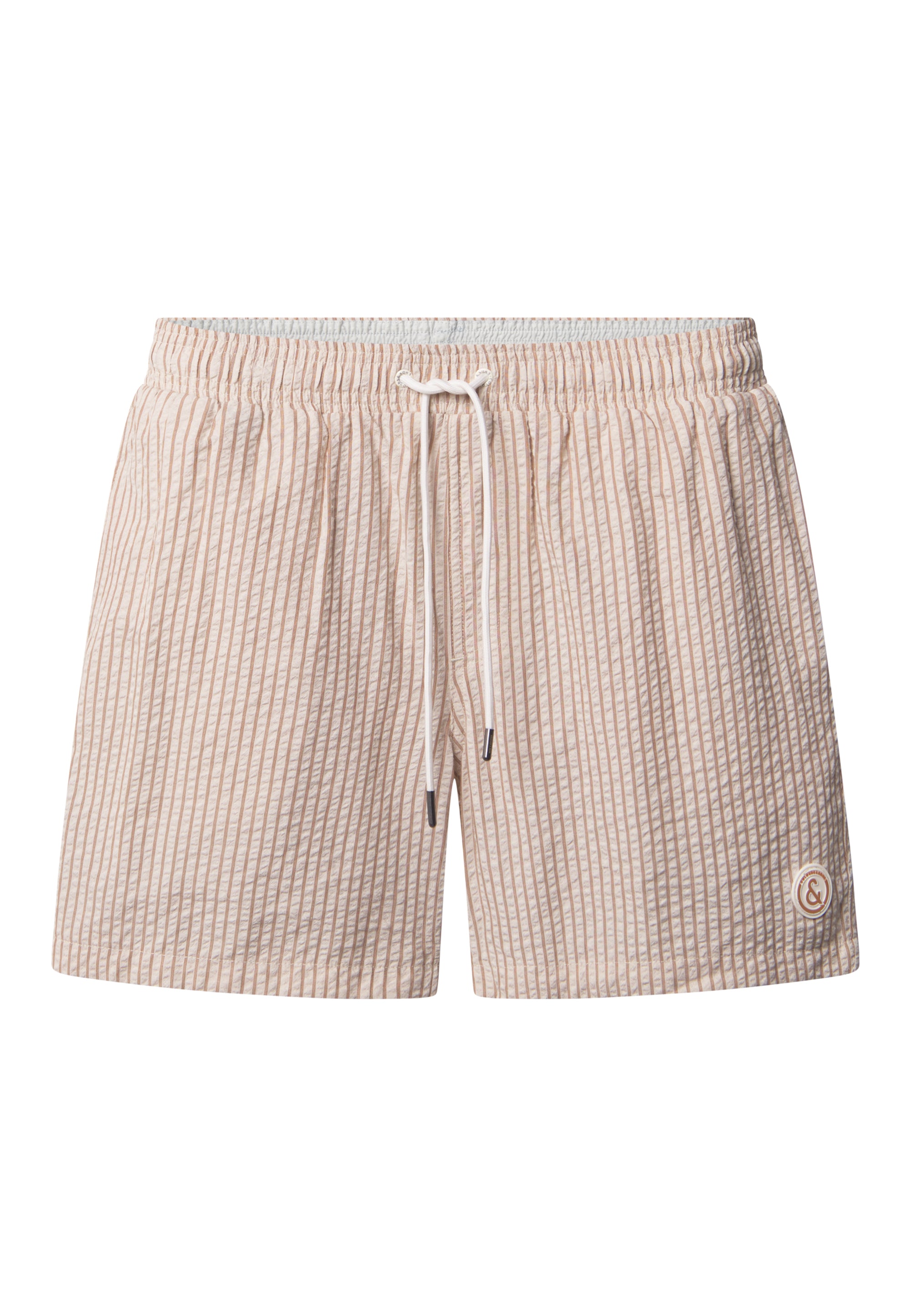 Swimshorts - Seersucker in Sienna Stripes Badehosen Colours and Sons   