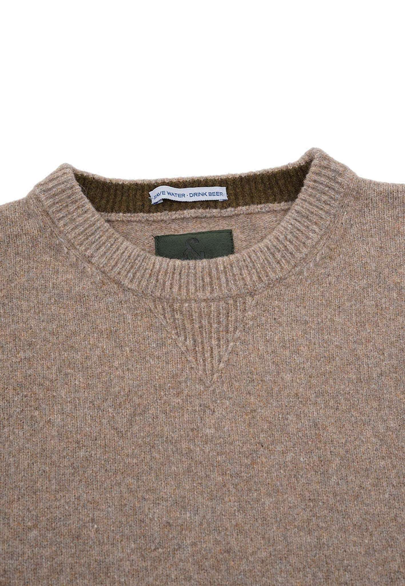 Roundneck-Woolen Touch in Wood Pullover Colours and Sons   