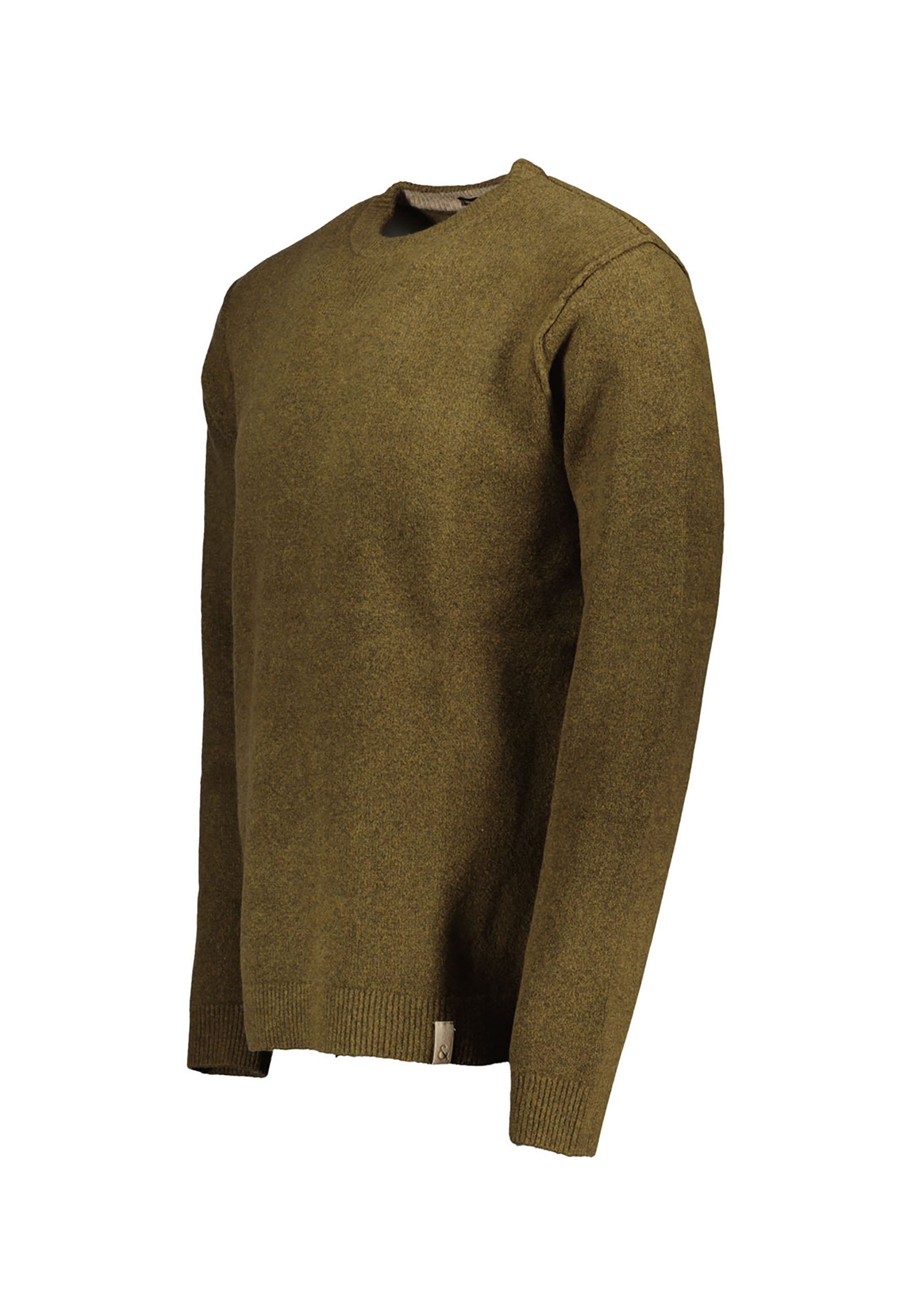 Roundneck-Woolen Touch in Olive Pullover Colours and Sons   