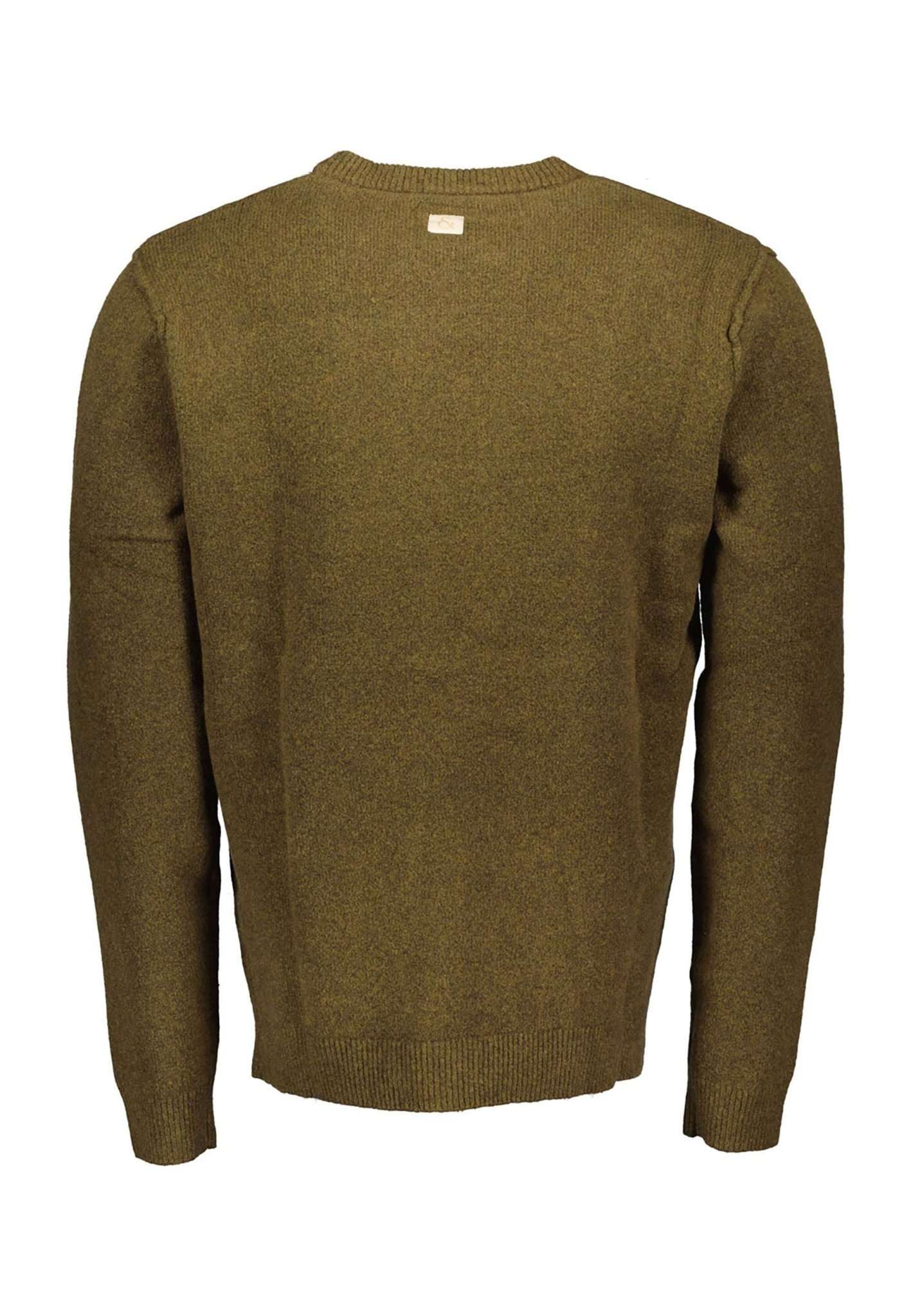 Roundneck-Woolen Touch in Olive Pullover Colours and Sons   