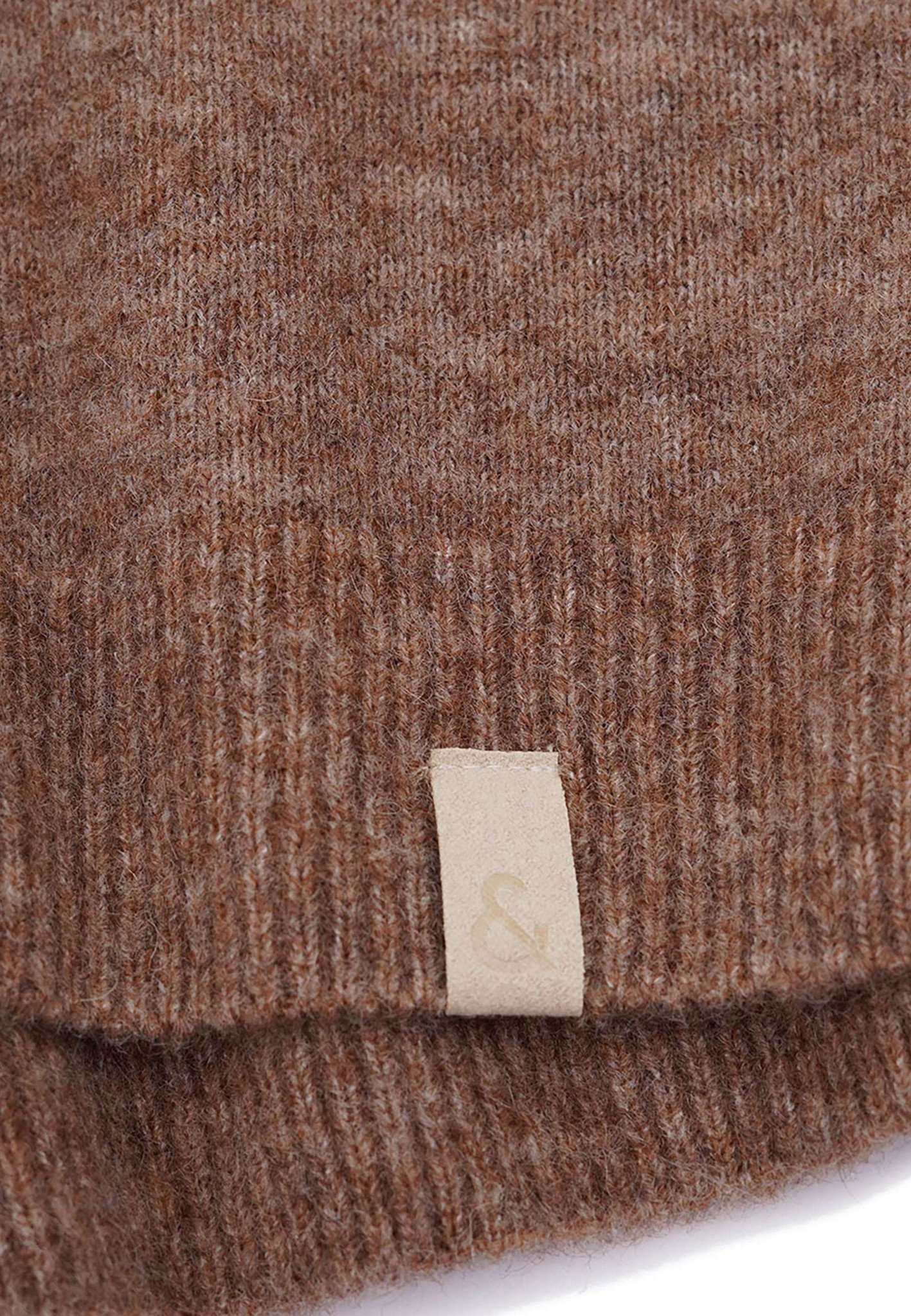 Roundneck-Hairy in Tobacco Pullover Colours and Sons   