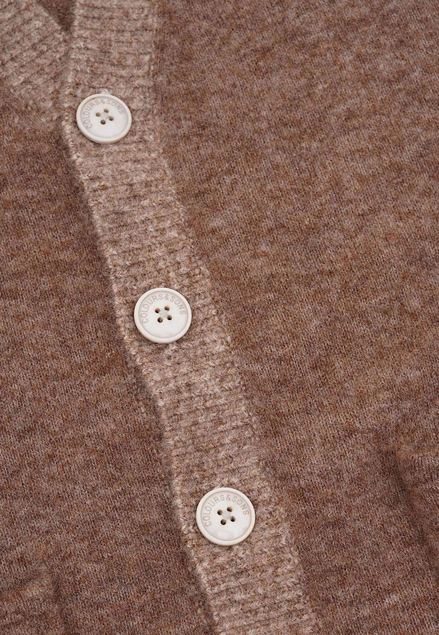 Cardigan-Button-Hairy in Tobacco Jacken Colours and Sons   