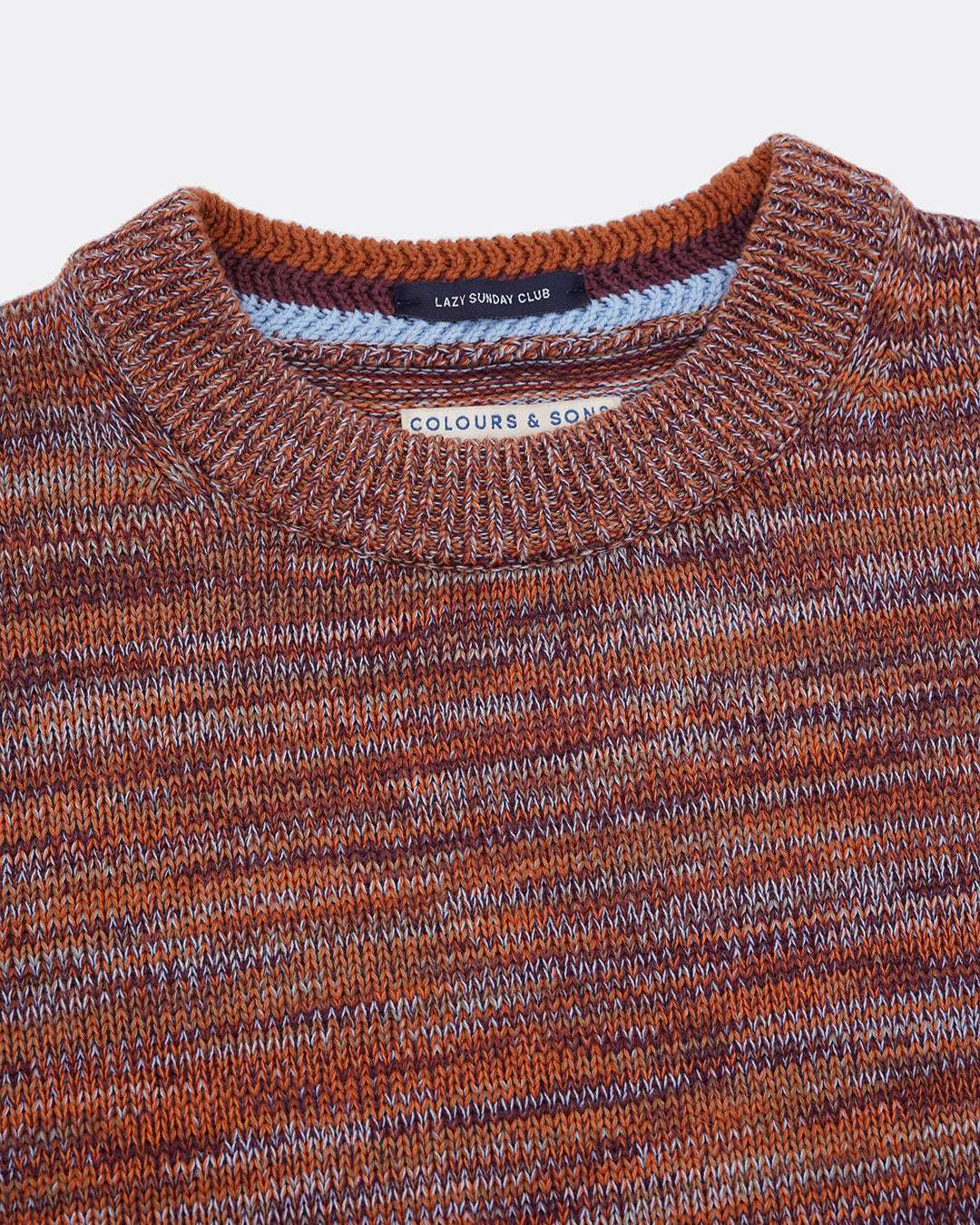 Roundneck-Mouliné in Merlot Mouliné Pullover Colours and Sons   