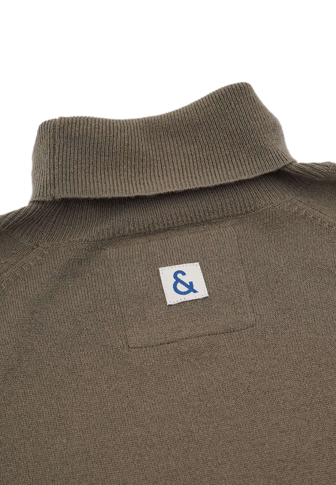 Turtleneck-Cashmere in Olive Pullover Colours and Sons   