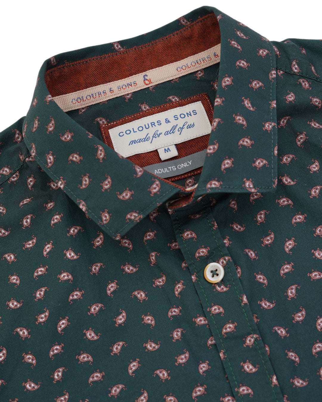 Shirt-Paisley Print in Moss Paisley Hemden Colours and Sons   