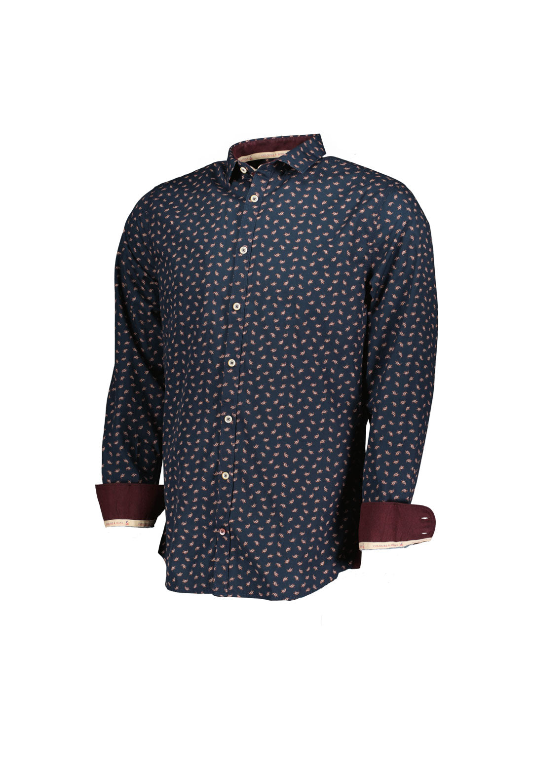 Shirt-Paisley Print in Navy Paisley Hemden Colours and Sons   
