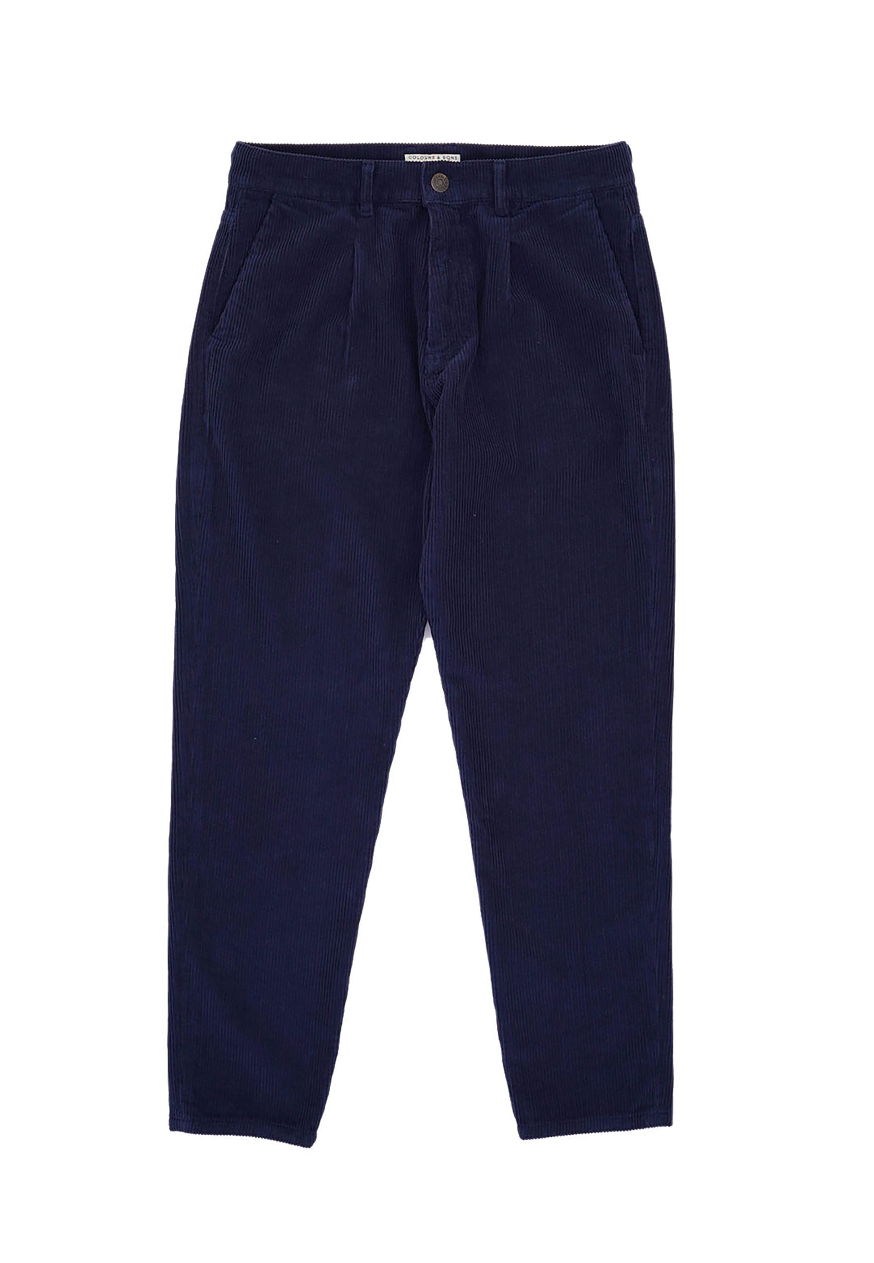 Pants-Corduroy in Navy Hosen Colours and Sons   