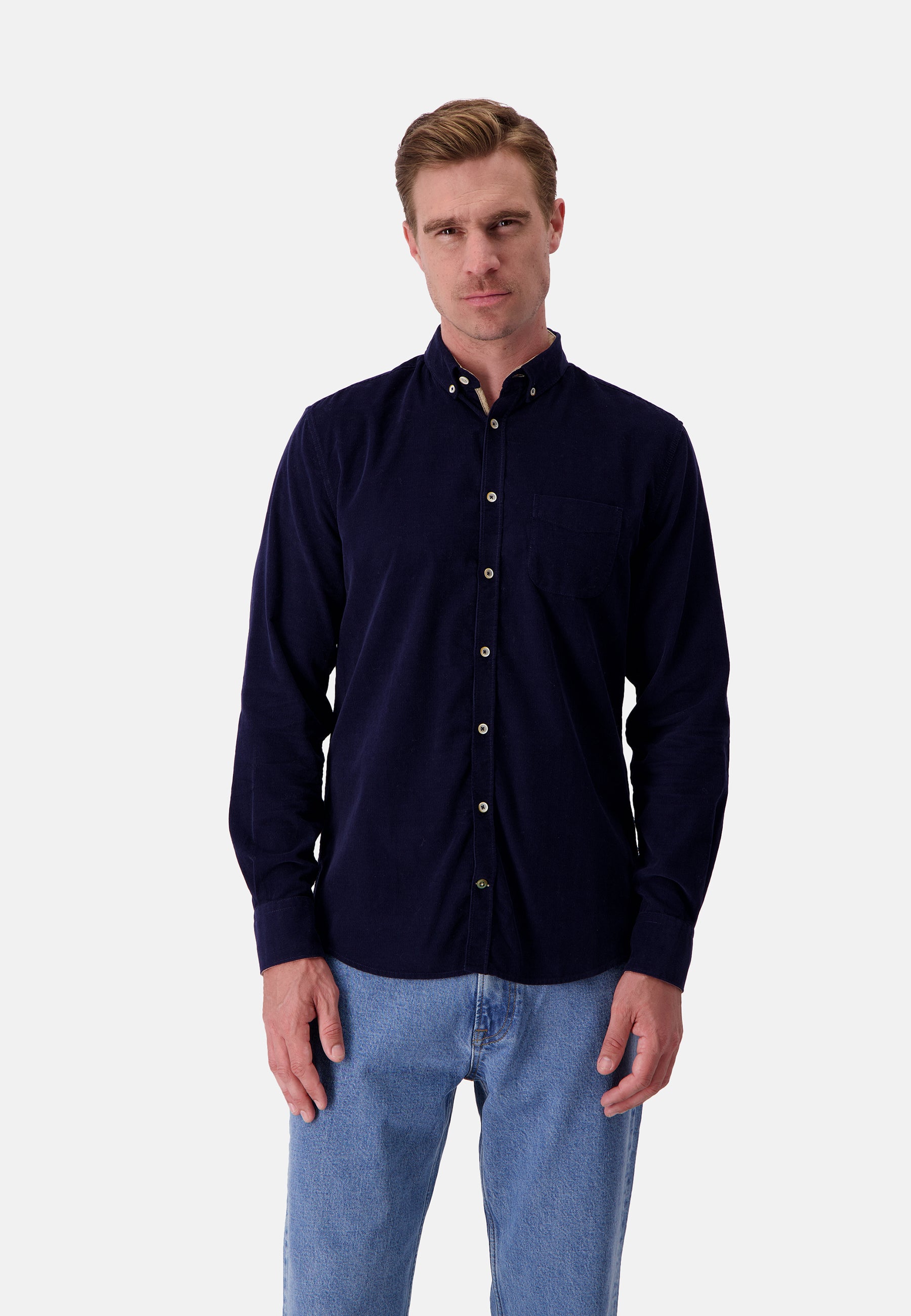 Shirt Corduroy in Navy Hemden Colours and Sons   