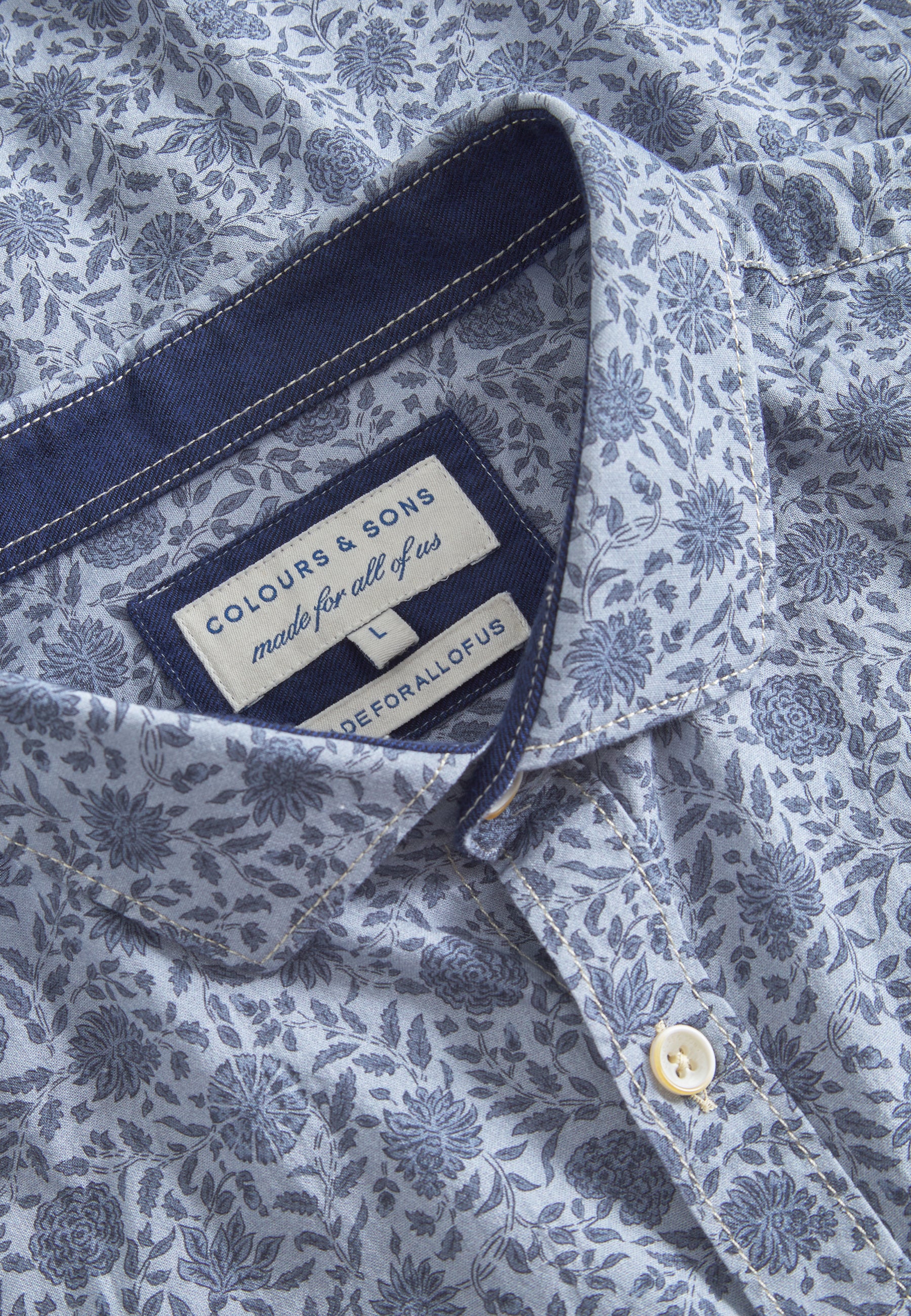 Shirt Printed in Horizon Flowers Hemden Colours and Sons   