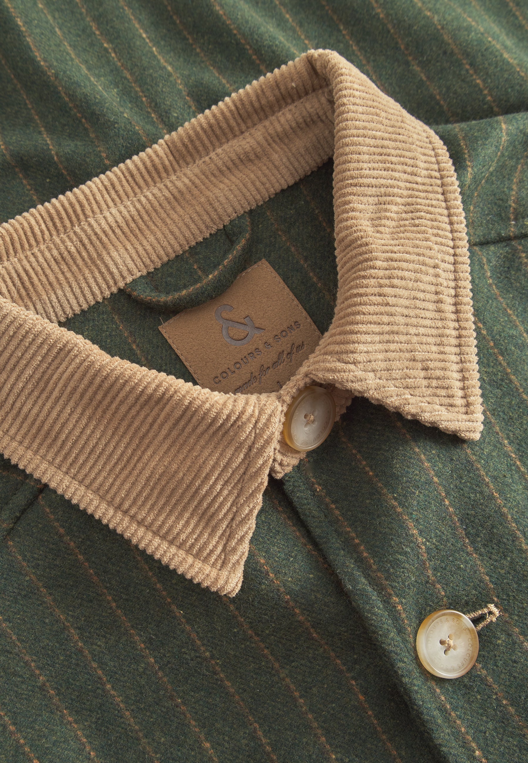 Overshirt Pin Stripes in Yucca Stripes Jacken Colours and Sons   