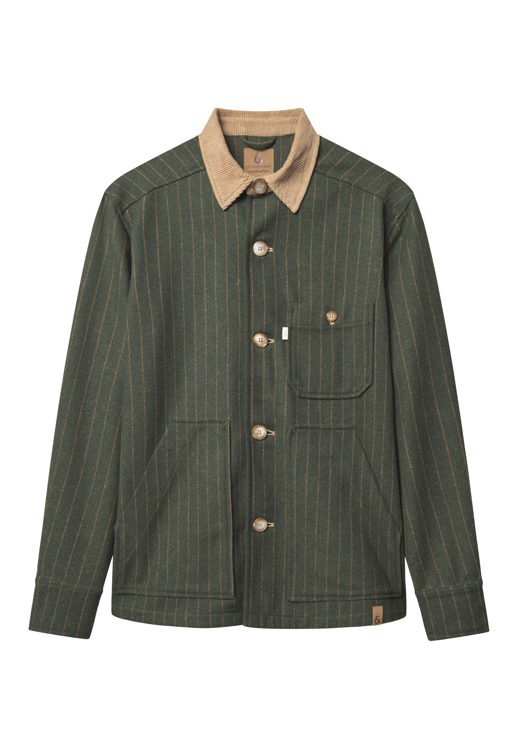 Overshirt Pin Stripes in Yucca Stripes Jacken Colours and Sons   