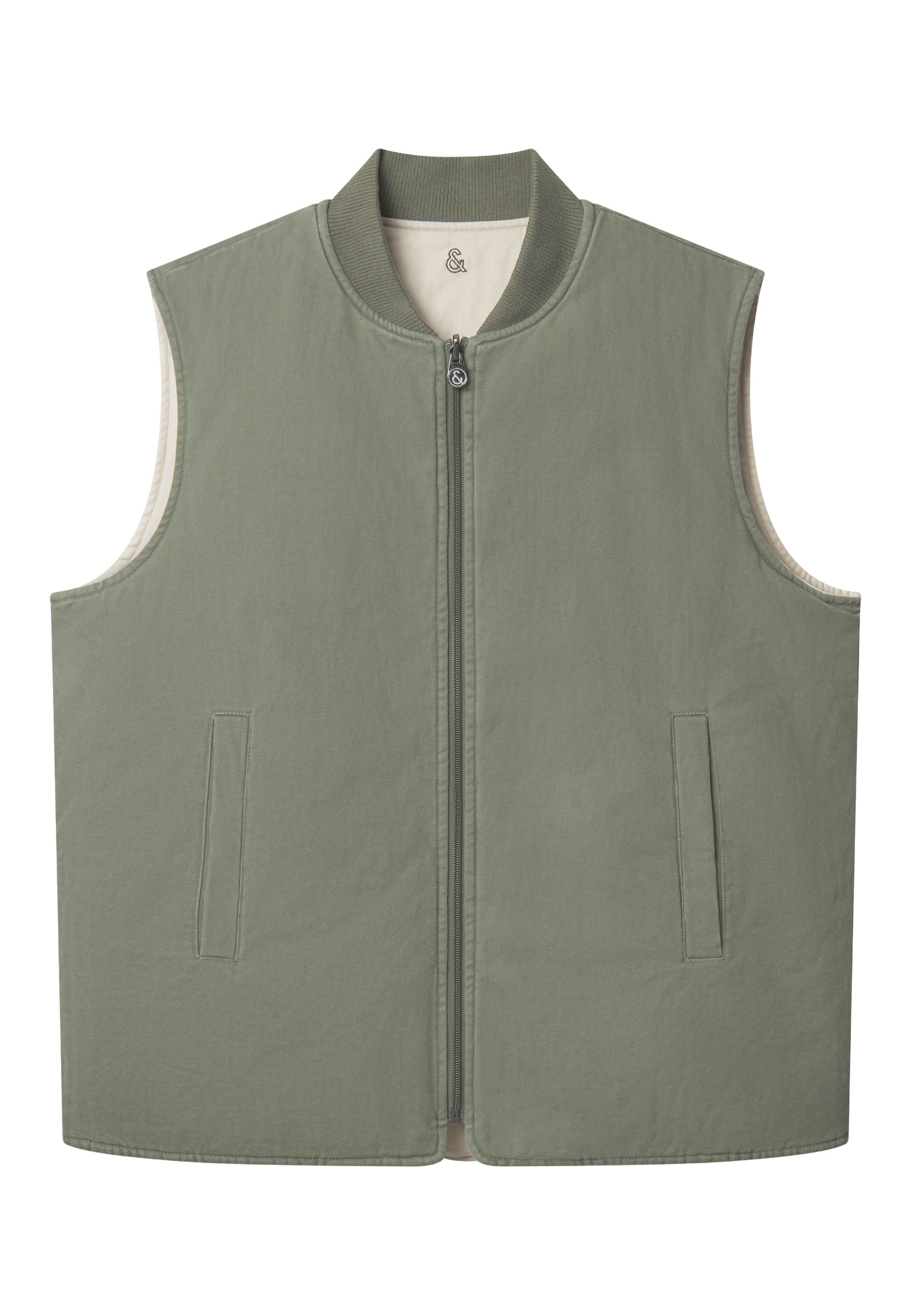 Vest-Reversible Herringbone in Hunter Jacken Colours and Sons