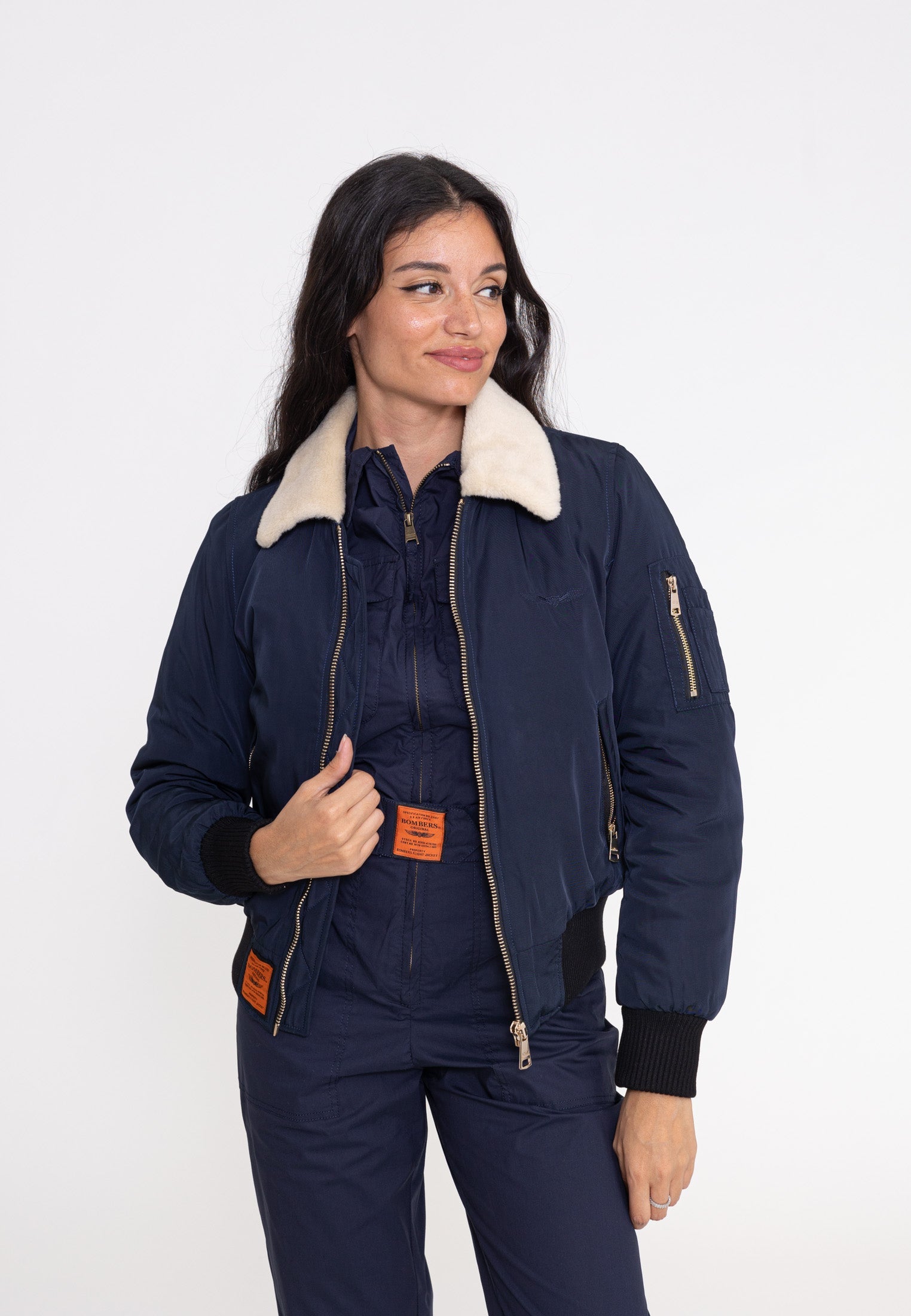 Barcelone W Bomberjacke in Navy Jacken Bombers Original   