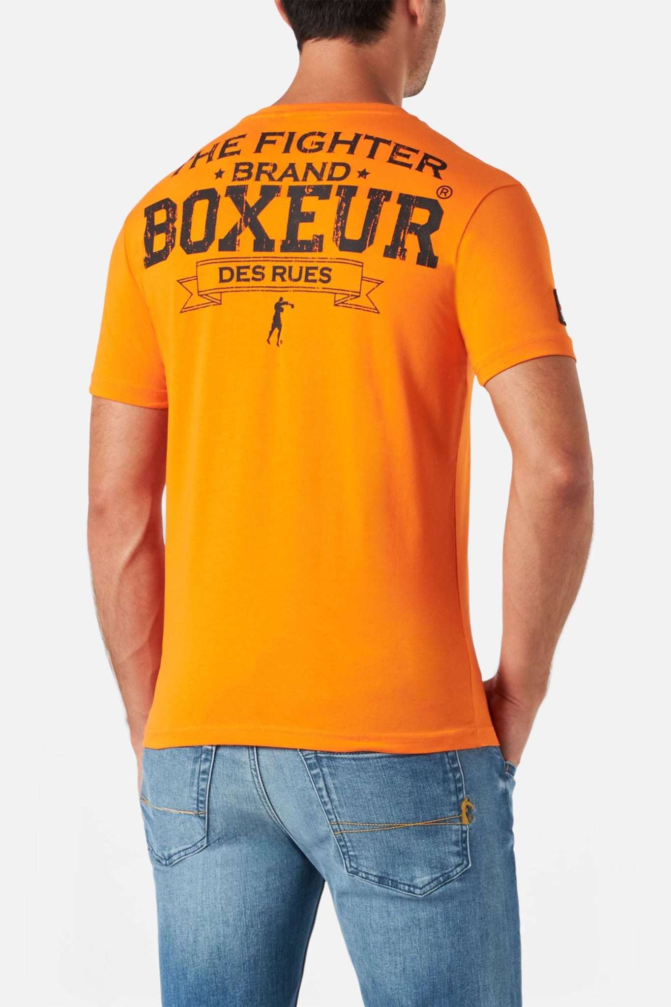 T-Shirt Boxeur Street 2 in Orange T-Shirts Boxeur des Rues   