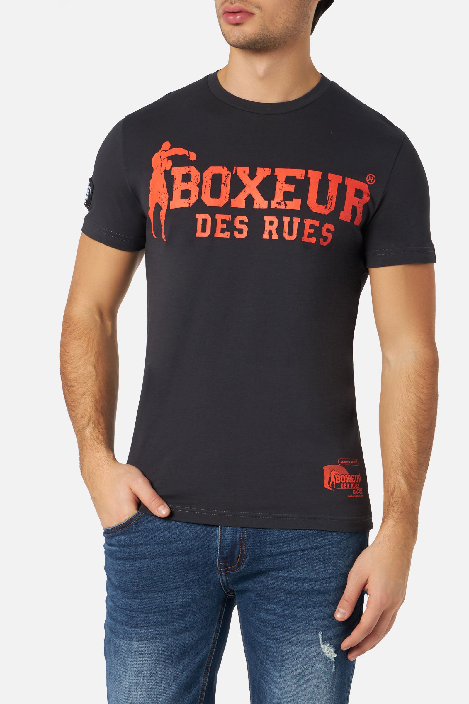T-Shirt Boxeur Street 2 in Anthracite T-Shirts Boxeur des Rues   