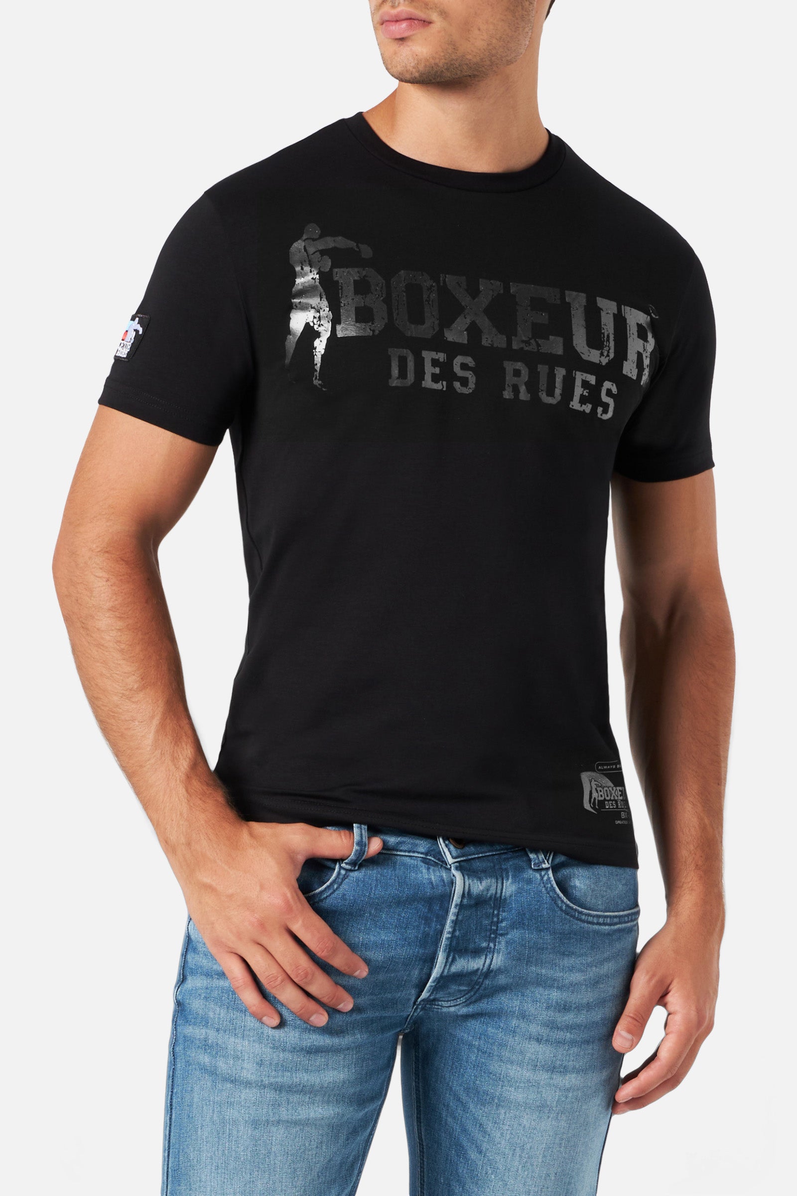 T-Shirt Boxeur Street 2 in Black-Titanium T-Shirts Boxeur des Rues