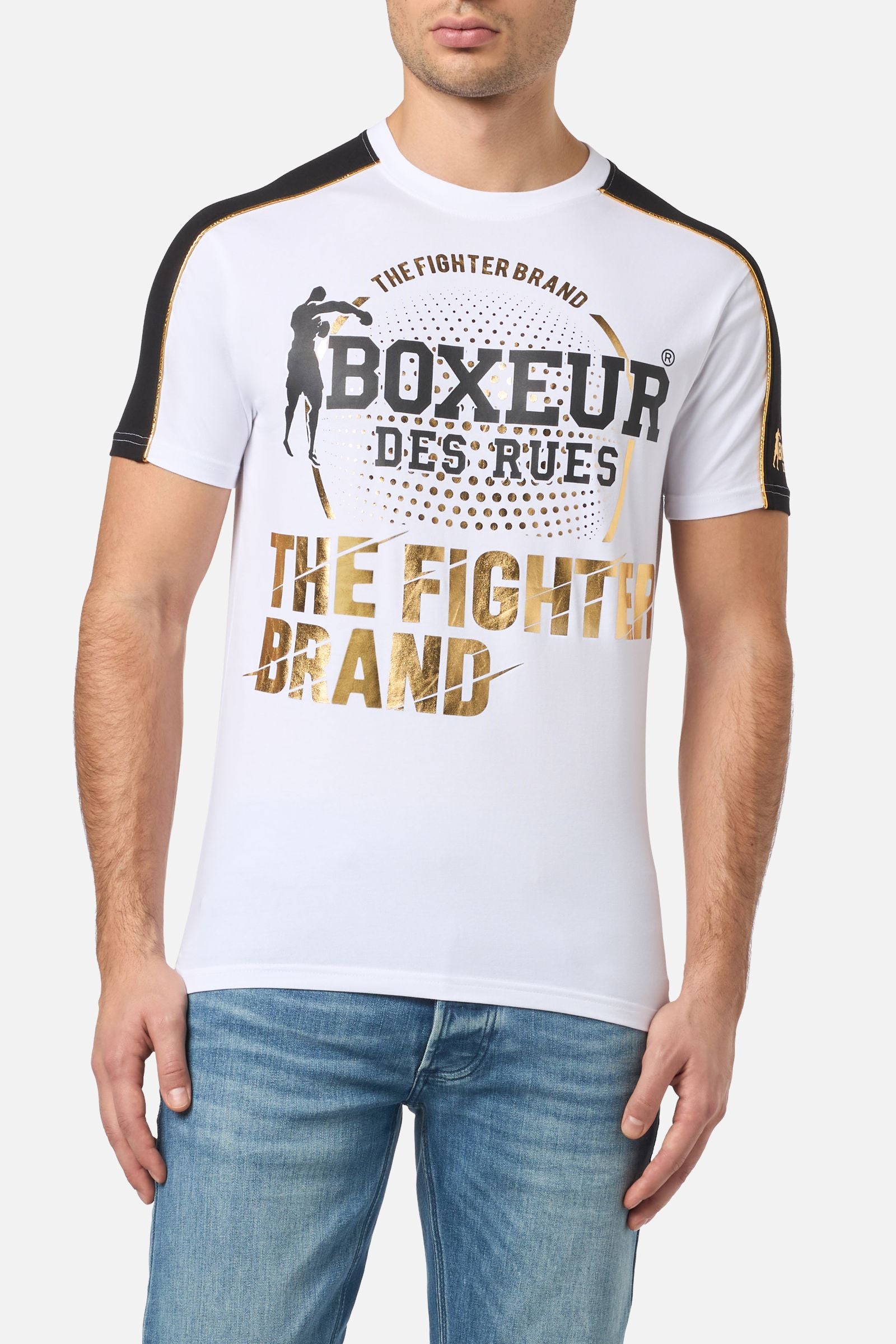 Regular T-Shirt with Print in White T-Shirts Boxeur des Rues   