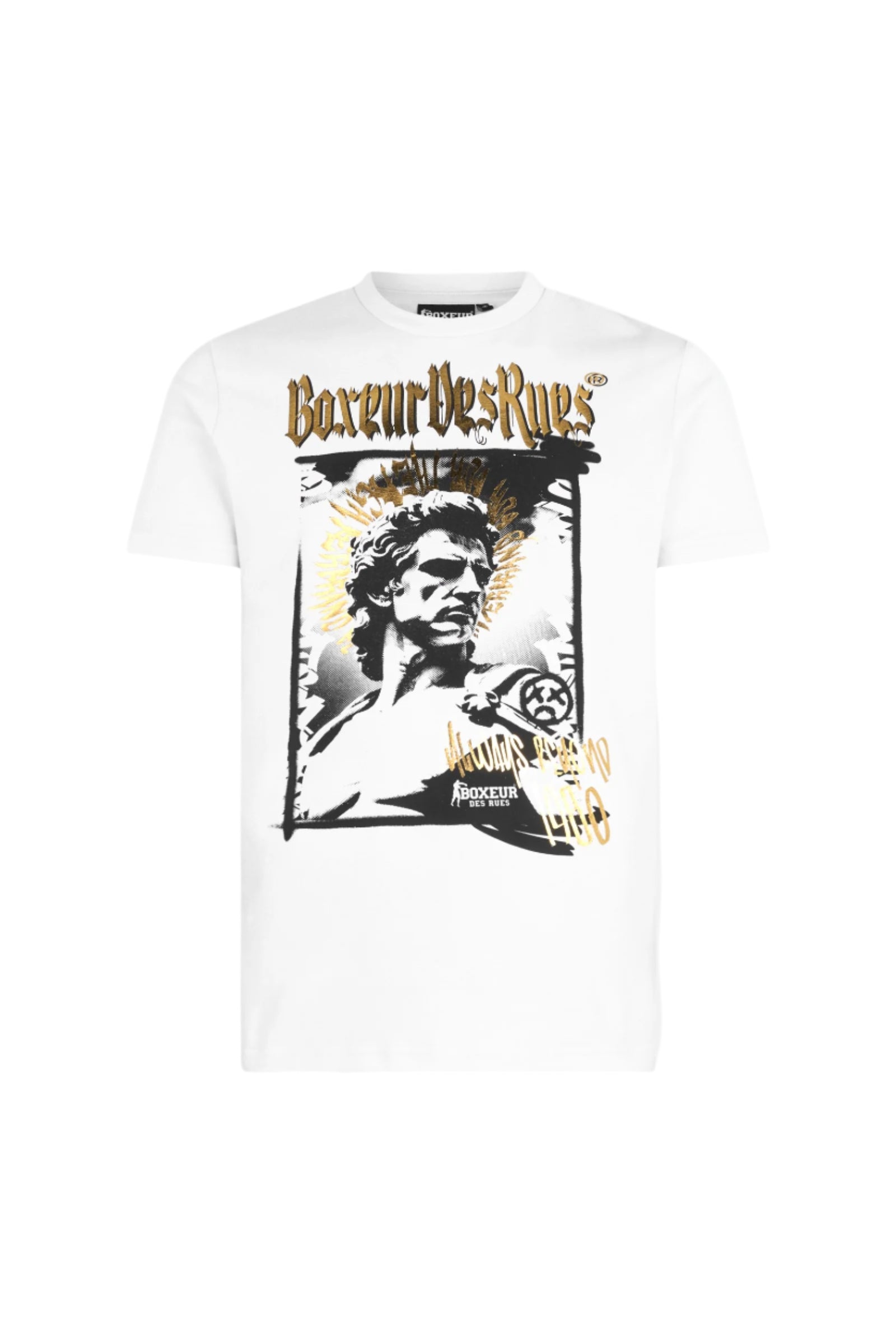 Graphic T-Shirt in White-Gold T-Shirts Boxeur des Rues