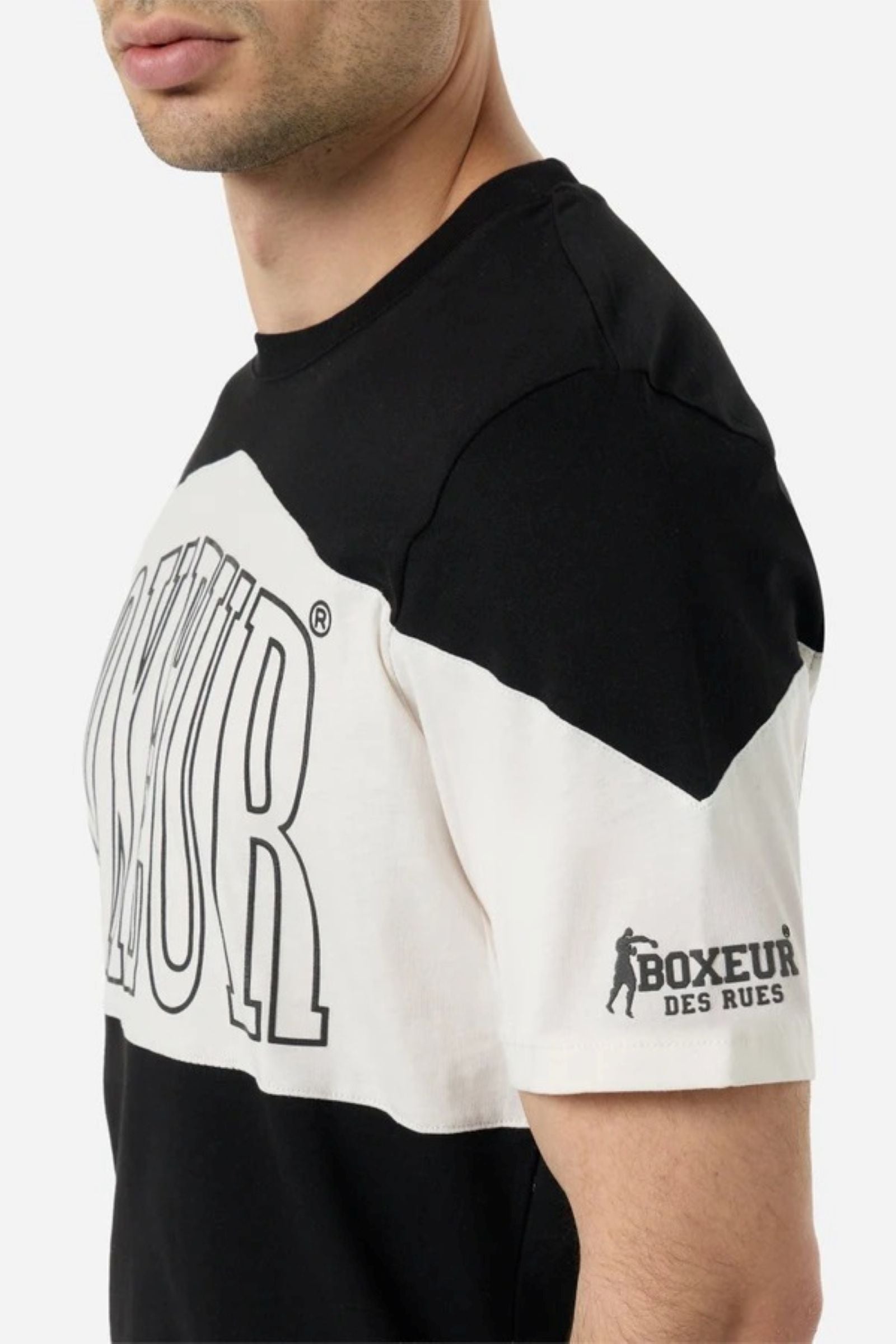 Challenge Colour Block T-Shirt in Black T-Shirts Boxeur des Rues