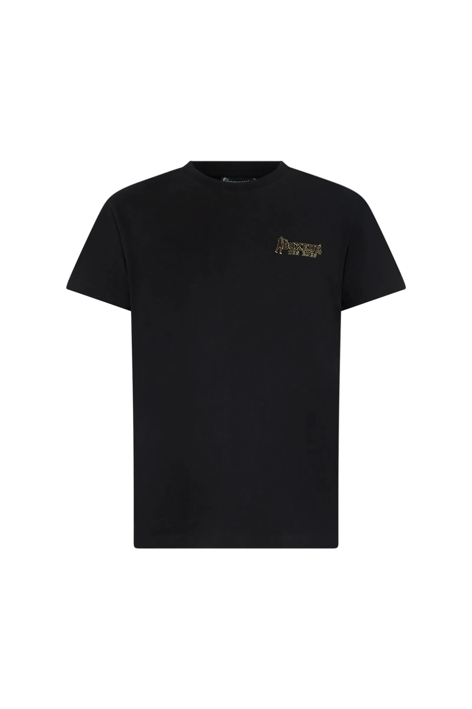 Basic Round Neck T-Shirt in Black-Gold T-Shirts Boxeur des Rues