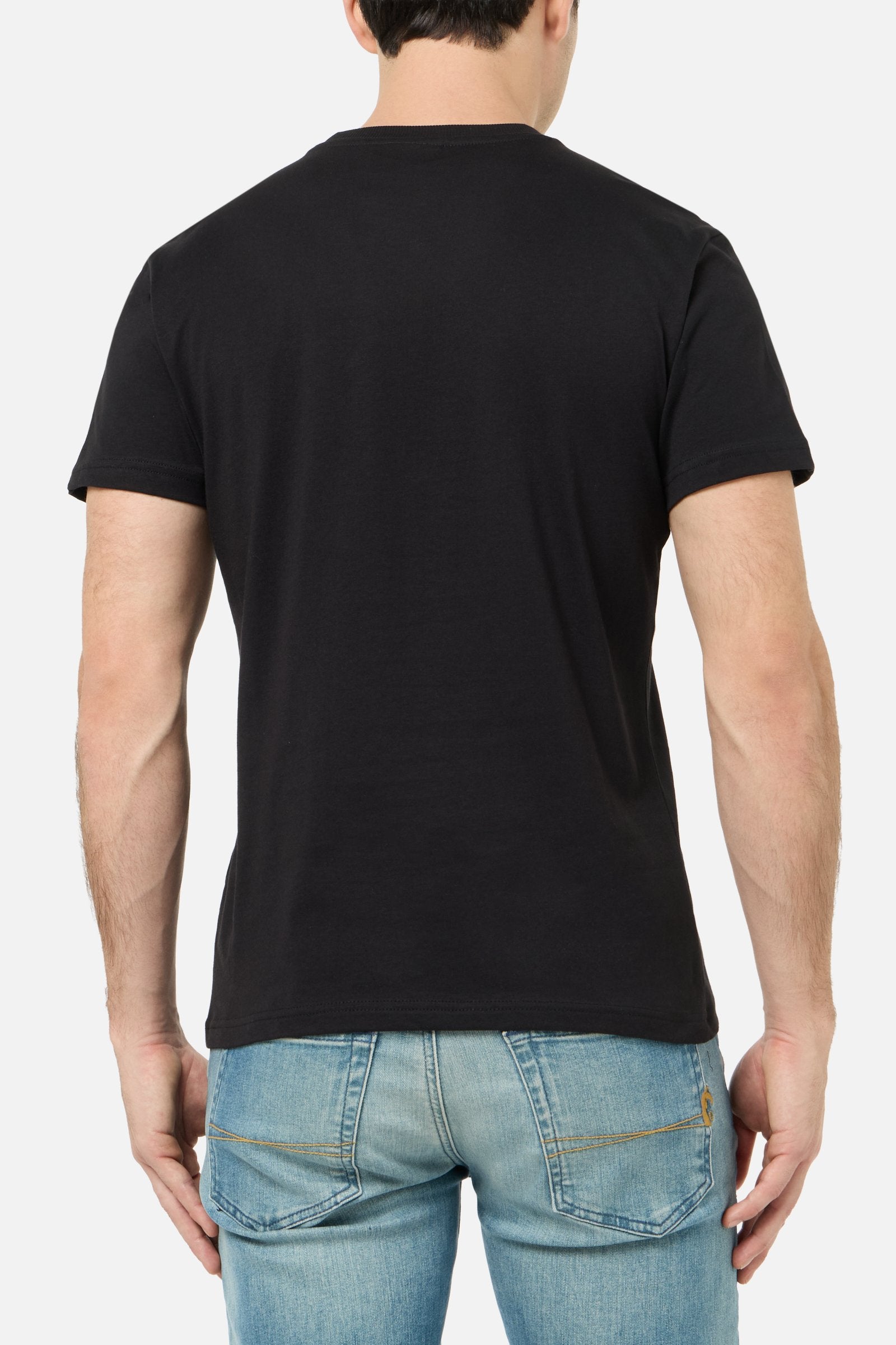 Basic Round Neck T-Shirt in Black-Gold T-Shirts Boxeur des Rues