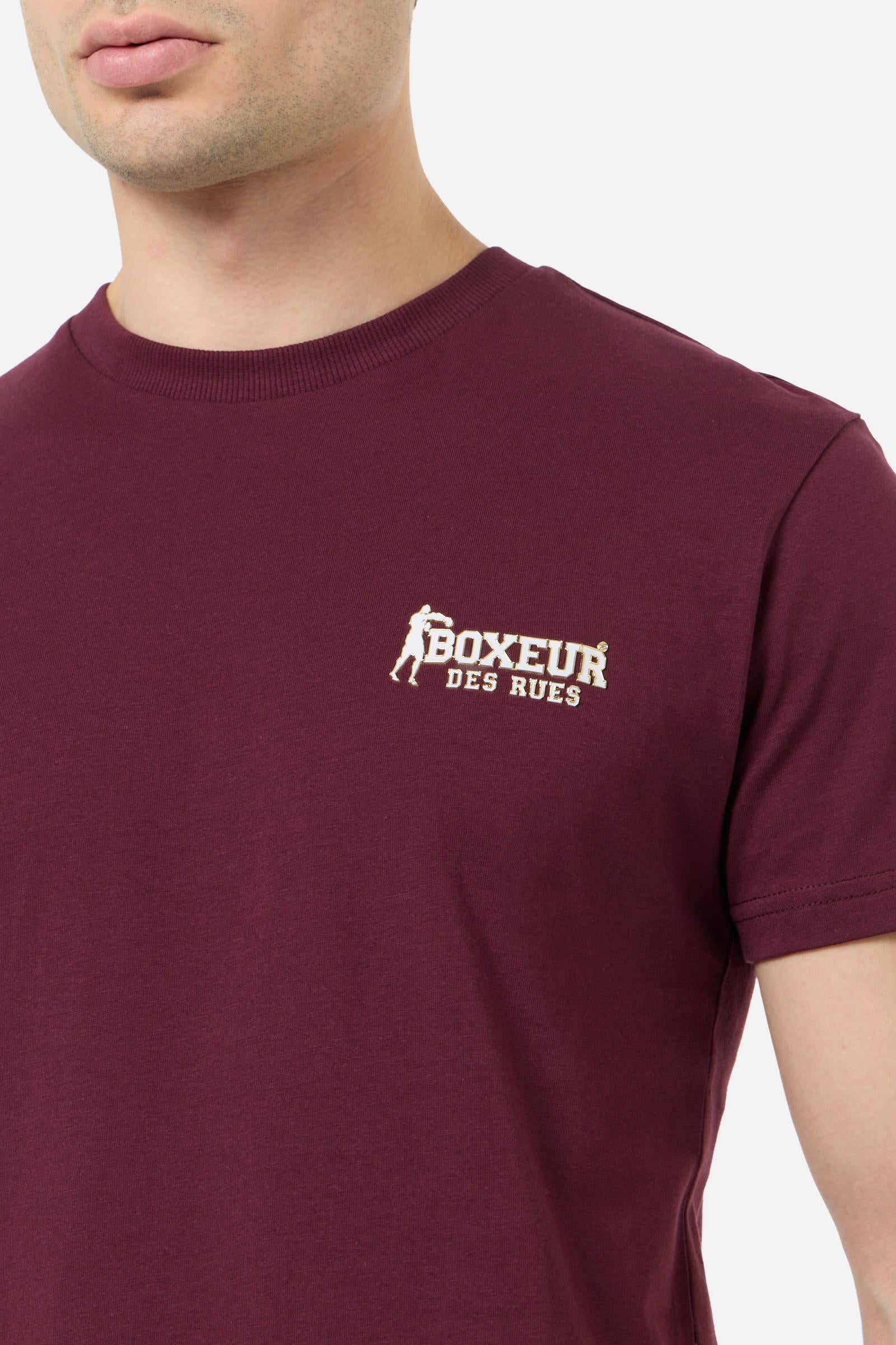 Basic Round Neck T-Shirt in Bordeaux T-Shirts Boxeur des Rues