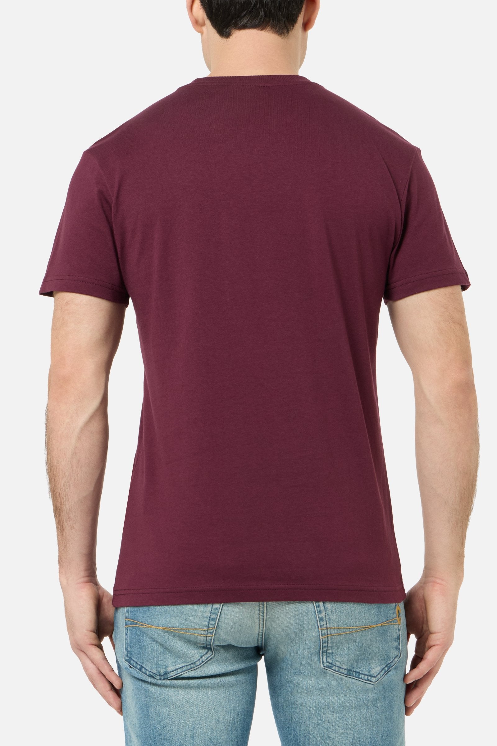 Basic Round Neck T-Shirt in Bordeaux T-Shirts Boxeur des Rues