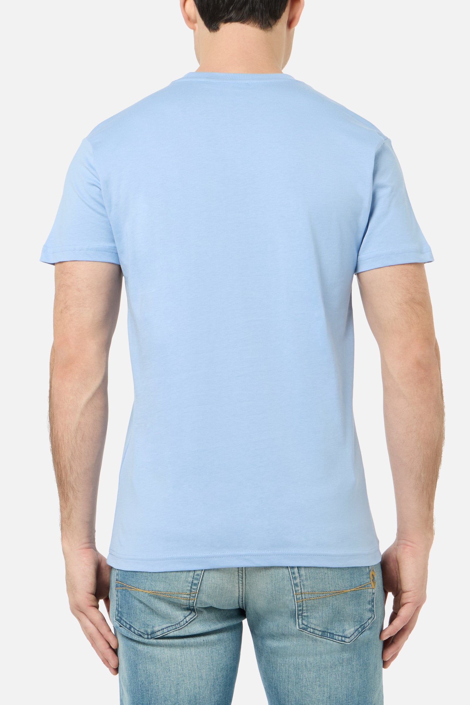 Basic Round Neck T-Shirt in Sky Blue T-Shirts Boxeur des Rues