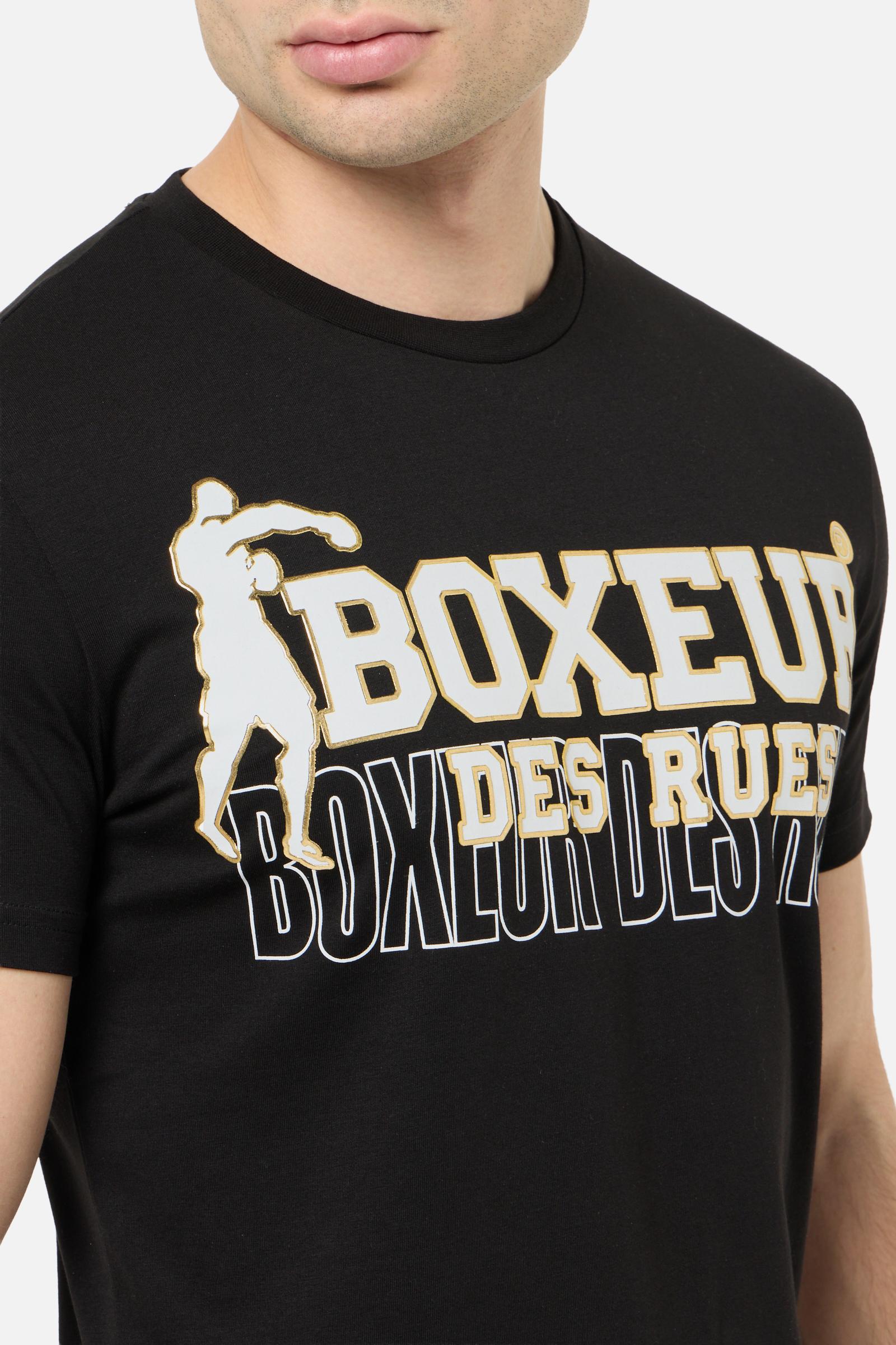 New Iconic Logo T-Shirt in Black-Gold T-Shirts Boxeur des Rues