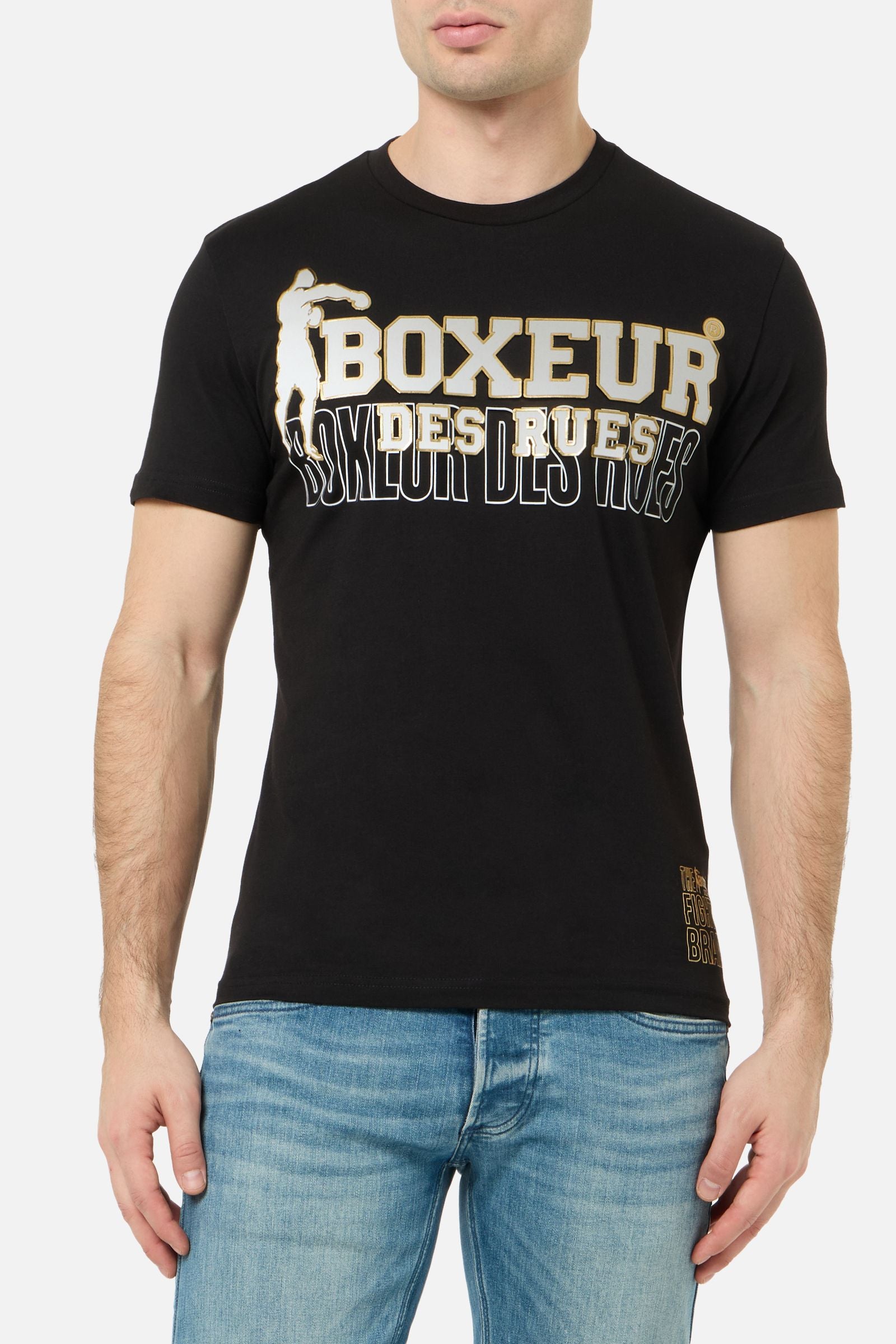 New Iconic Logo T-Shirt in Black-Gold T-Shirts Boxeur des Rues