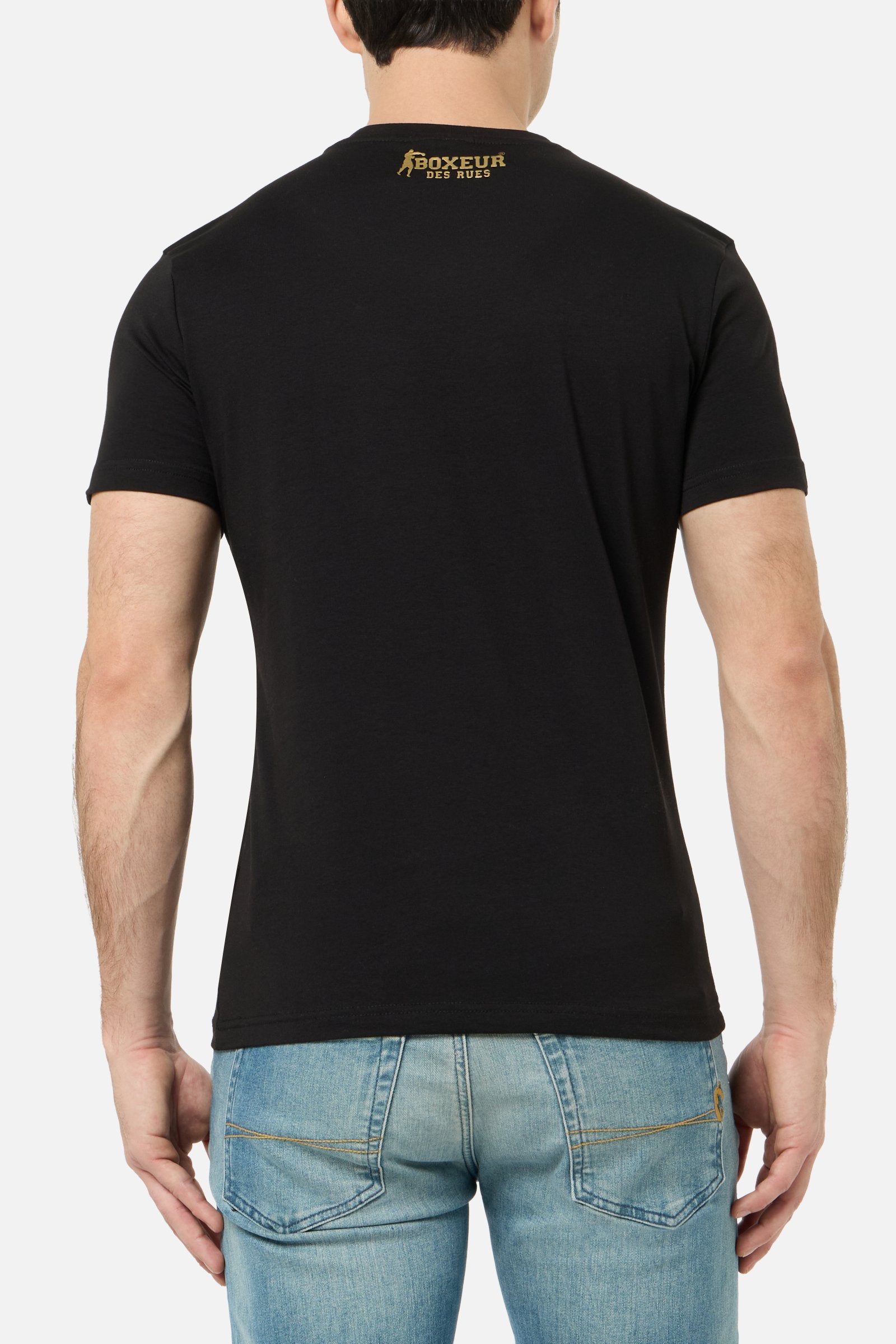 New Iconic Logo T-Shirt in Black-Gold T-Shirts Boxeur des Rues