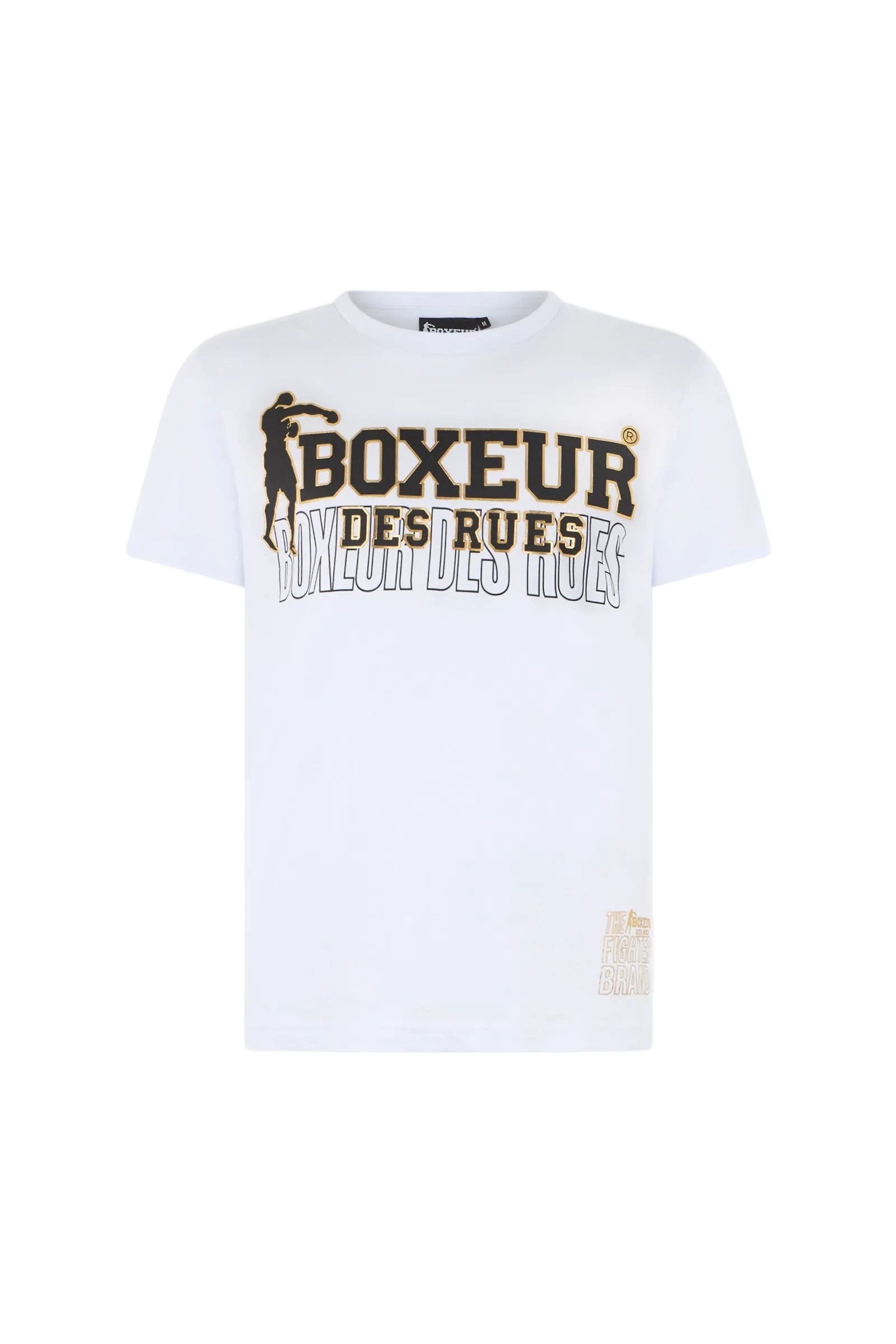 New Iconic Logo T-Shirt in White-Gold T-Shirts Boxeur des Rues