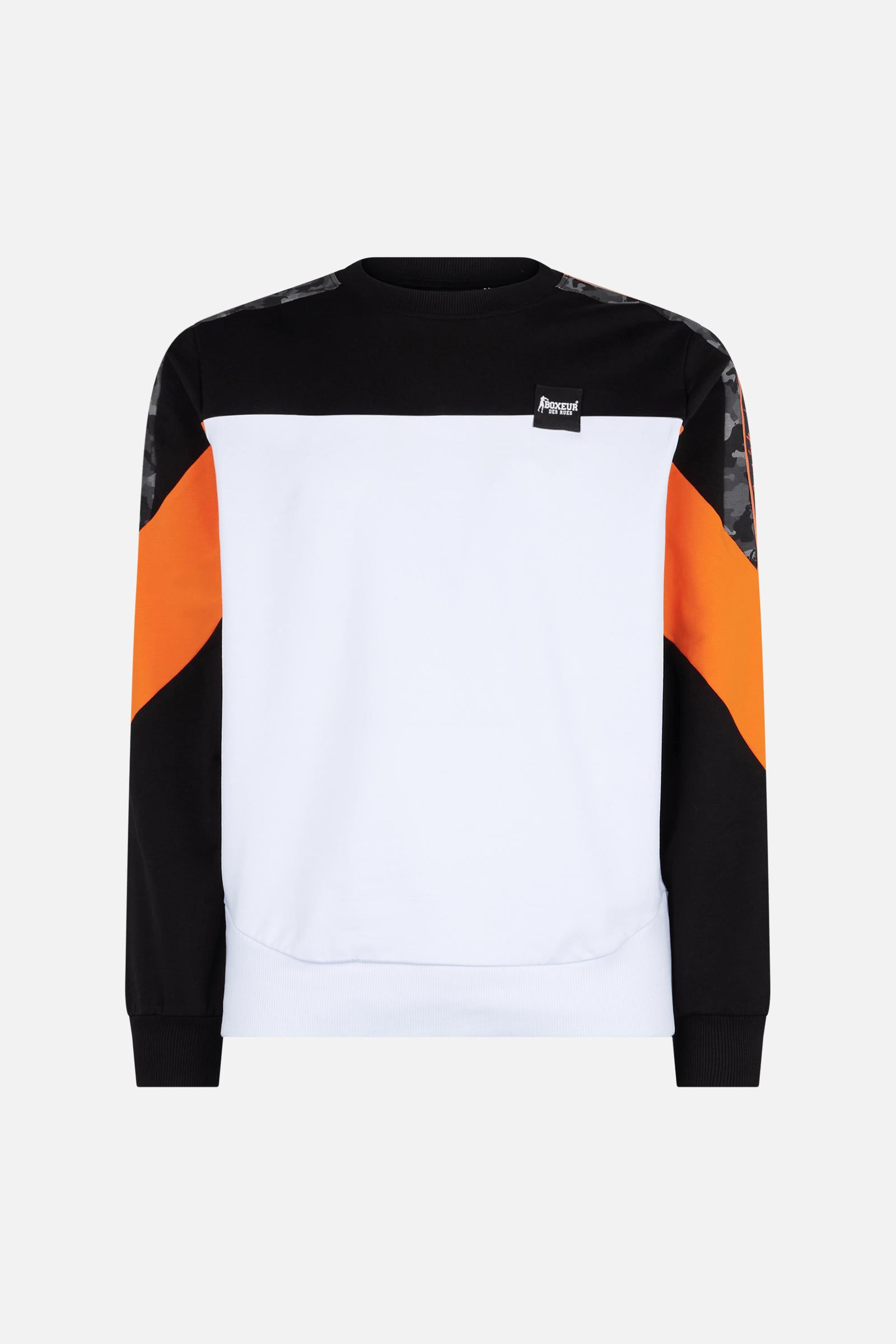 Round Neck Sweatshirt in Black-White Sweatshirts Boxeur des Rues   