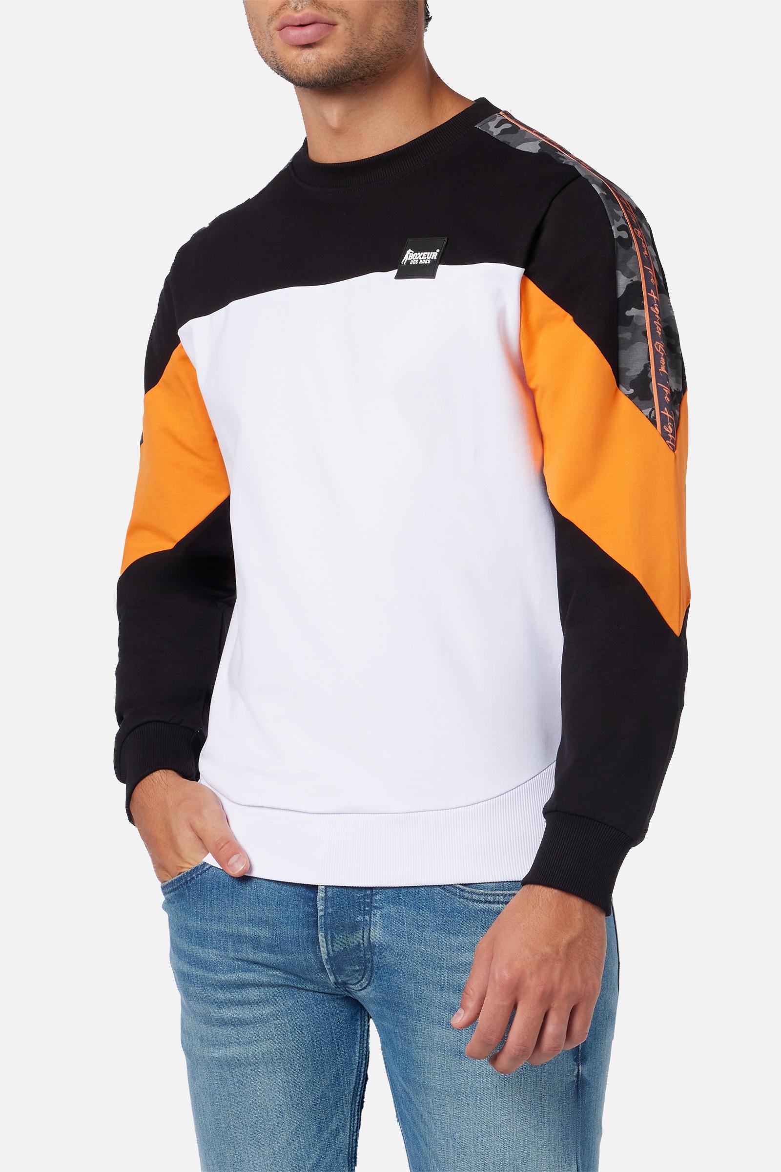Round Neck Sweatshirt in Black-White Sweatshirts Boxeur des Rues   