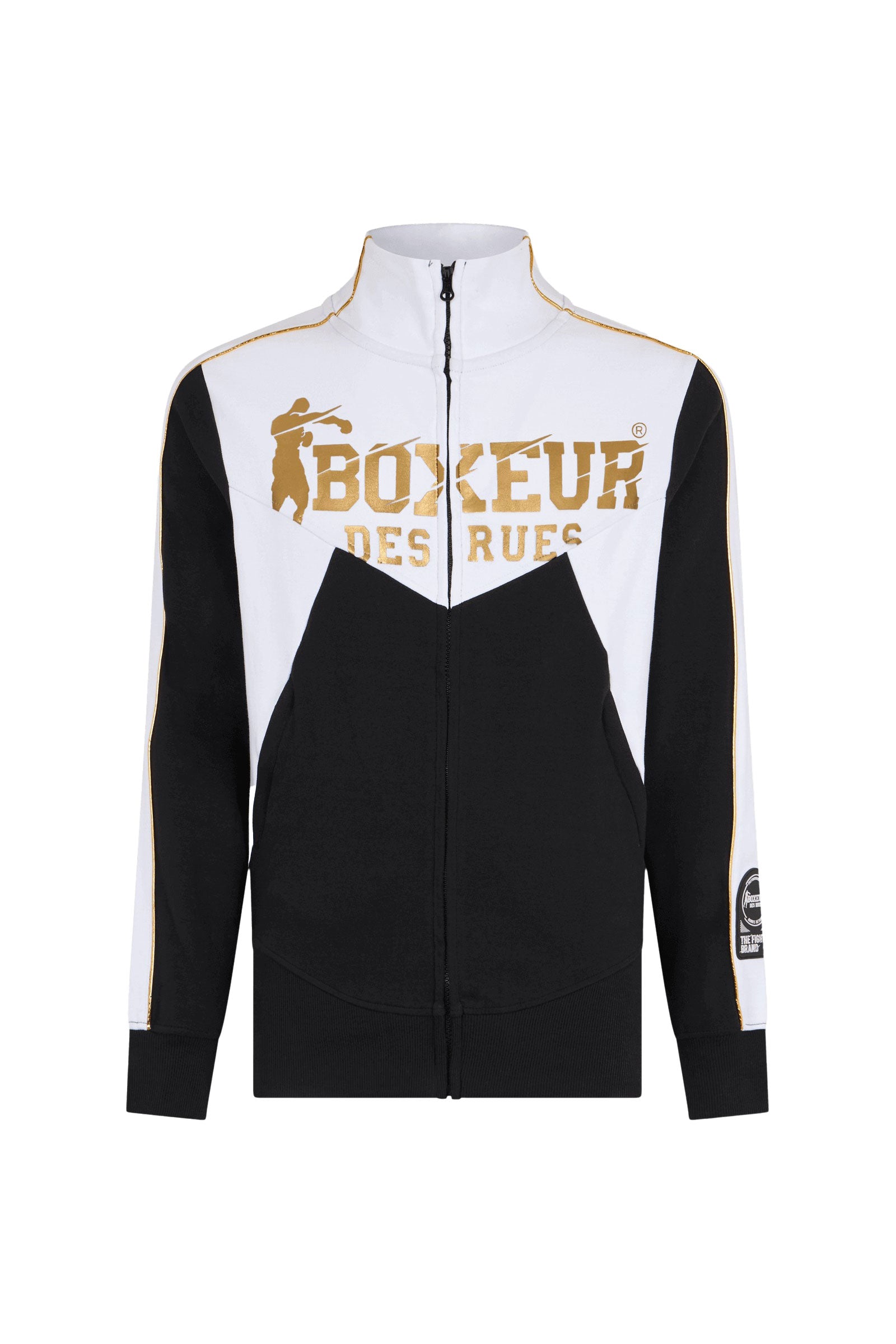 High Neck Full Zip Sweatshirt in Black Sweatjacken Boxeur des Rues   